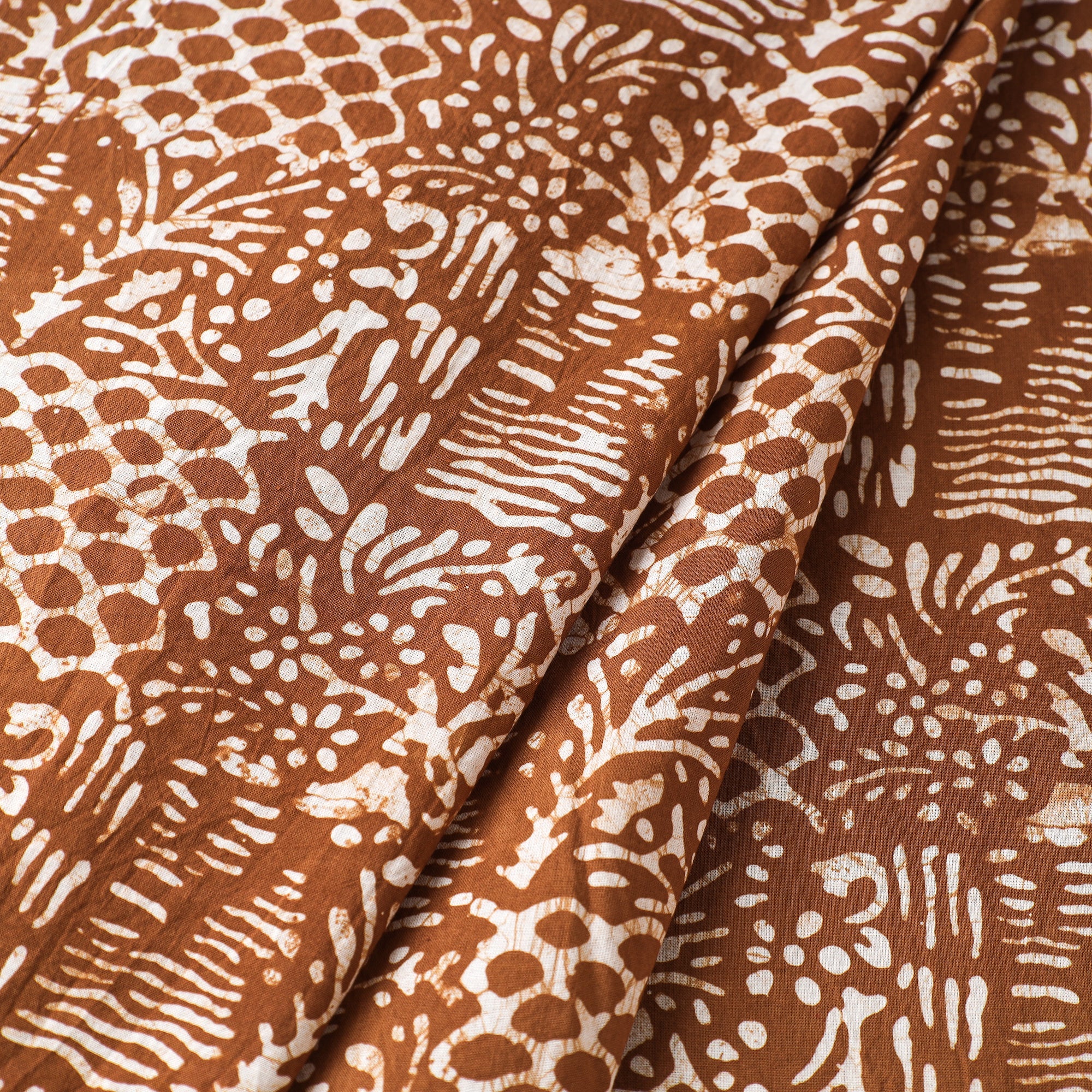BATIK BY MD. SHARIFF Brown - Hand Printed Cotton Batik Fabric 81 - view 2
