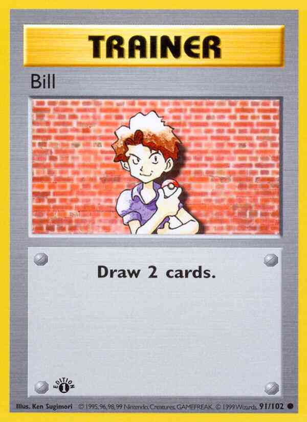 1st edition base1-91 – Pokémon Bill - 91/102 - Common - 1st Edition [base1-91] [Non-Holo]