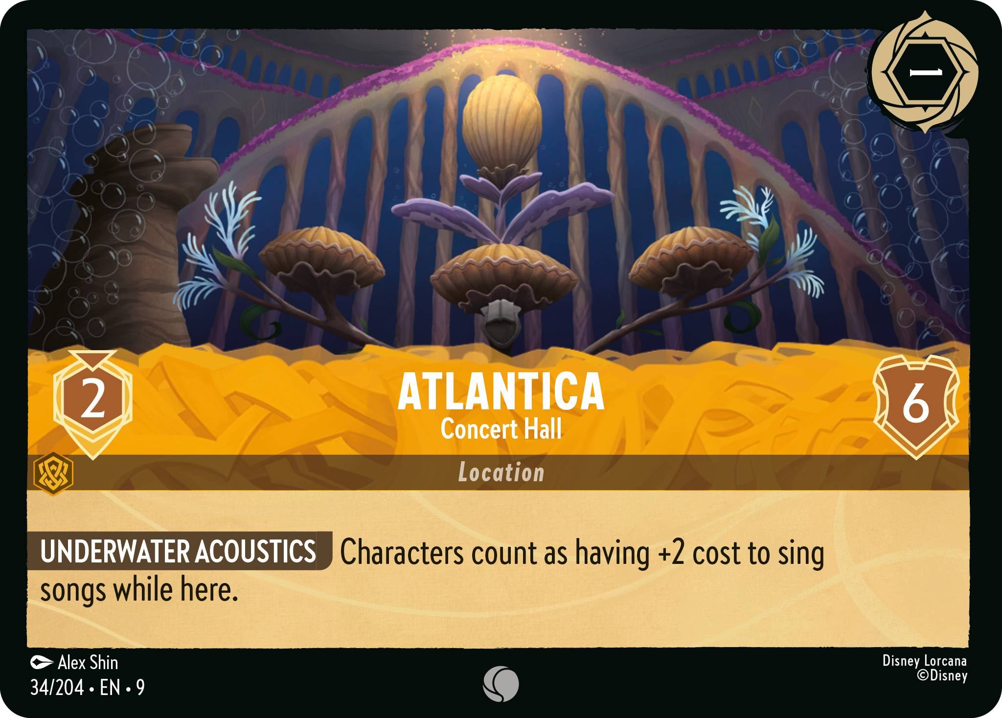 204 fabled non-foil – Lorcana Atlantica - Concert Hall - 34/204 [Fabled] [Non-Foil]