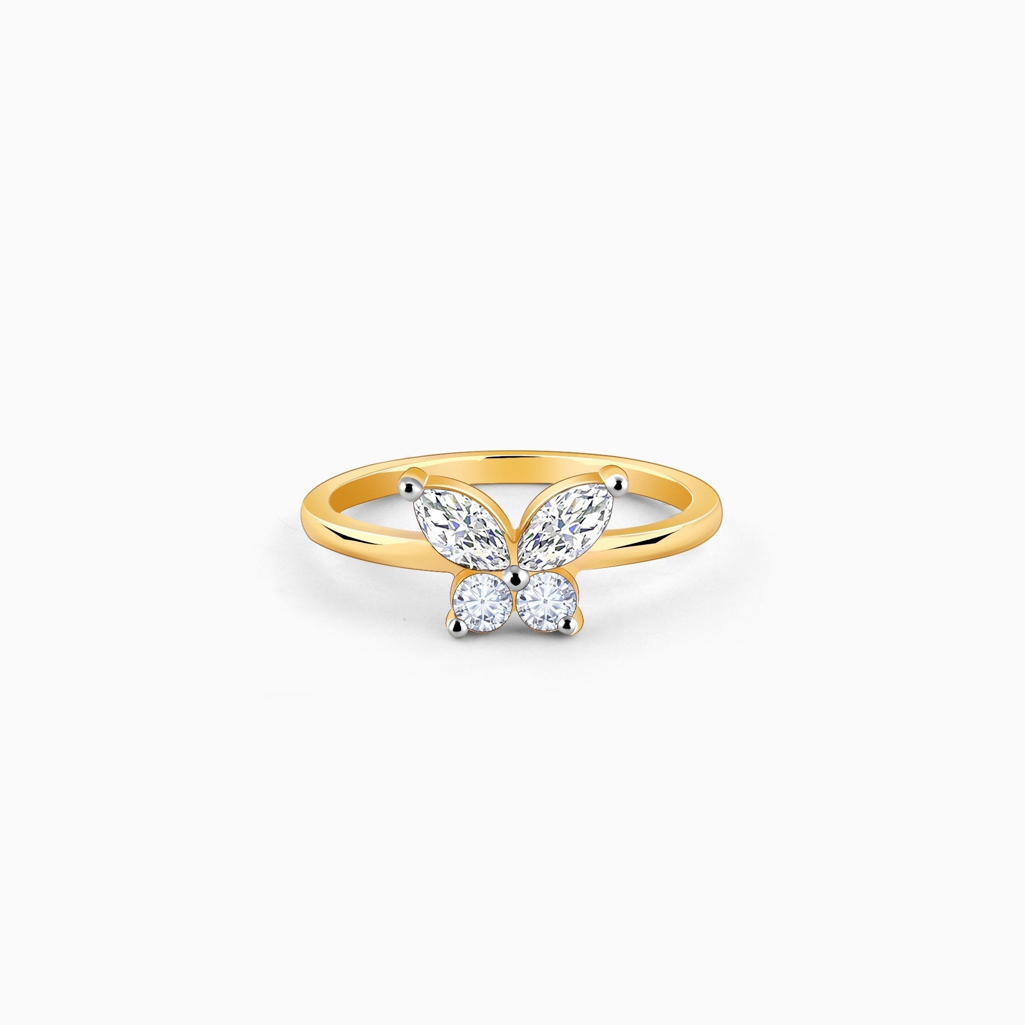 GIVA Jewellery Gold Rebirth Diamond Ring