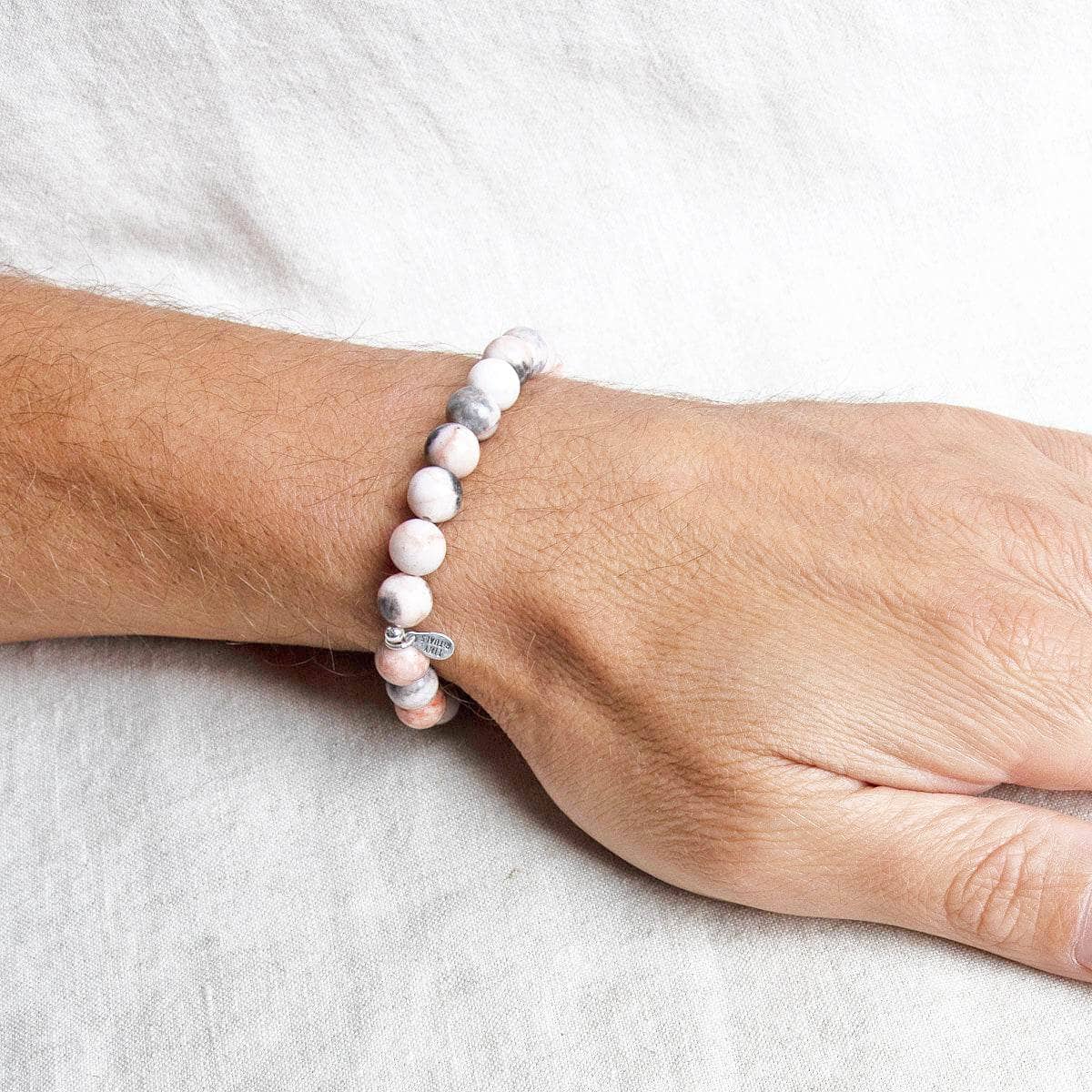 Tiny Rituals Pink Zebra Jasper Energy Bracelet 8mm - view 3