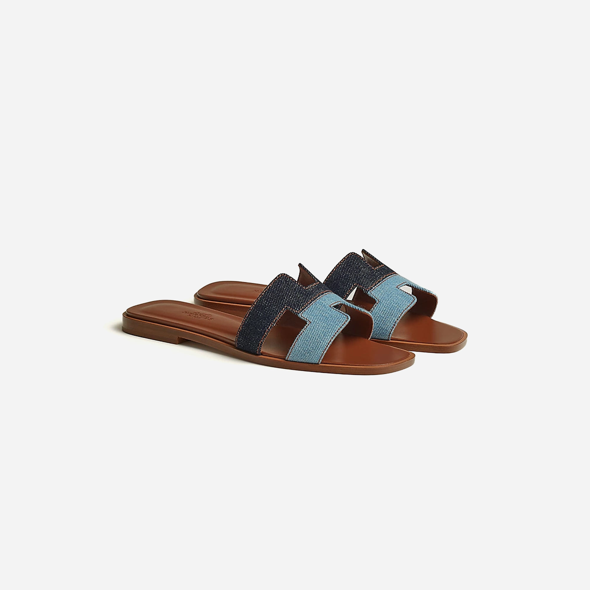 Hermes Oran sandal Bleu Brut Bleu Clair - view 2