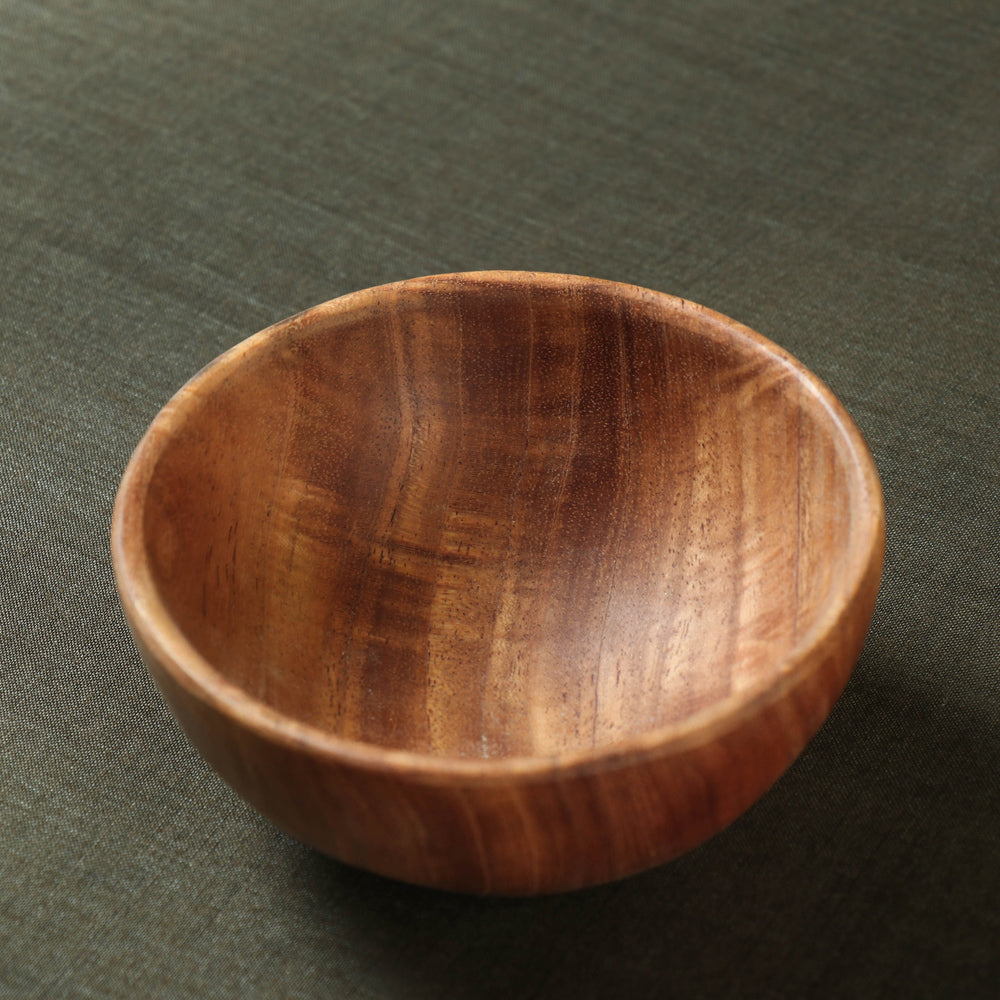 TORA CREATIONS Brown - Hand Carved Natural Neem Wood Bowl (4 in) - view 2