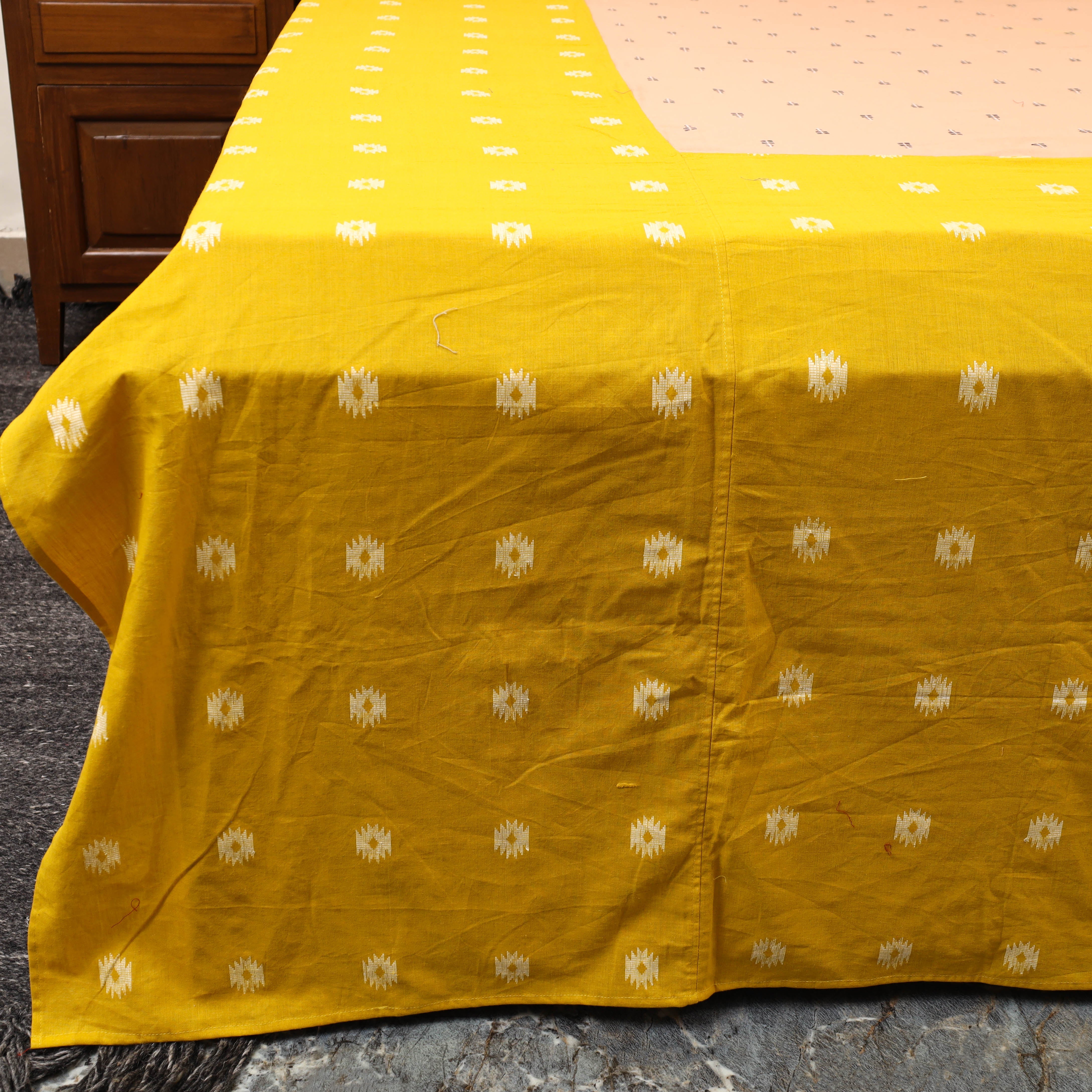 SOUTH KARGHA Patchwork Cotton Double Jacquard Bedsheet Set 09 - view 4