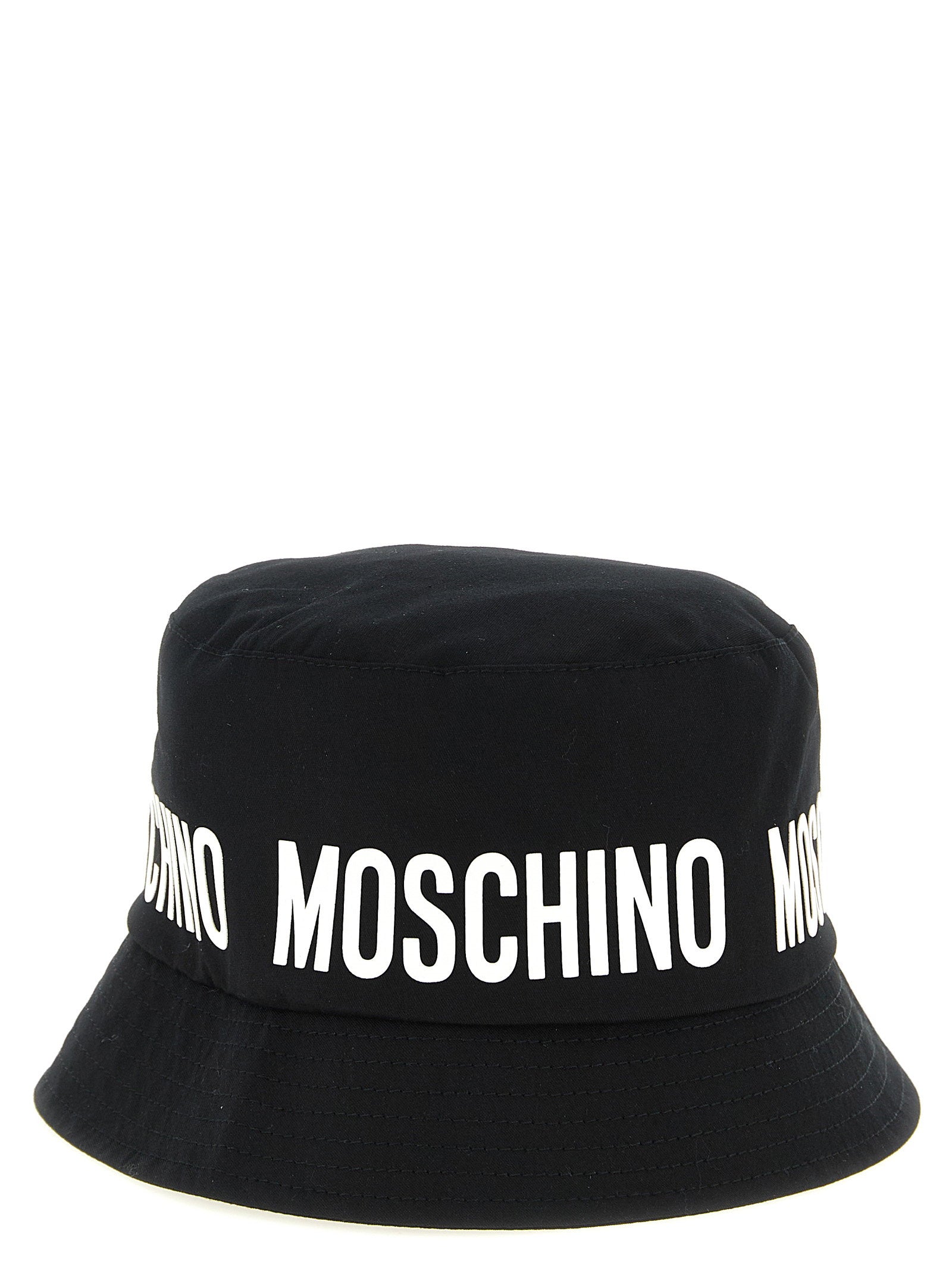 Moschino Kid Teen Logo Bucket Hat – 100% cotton