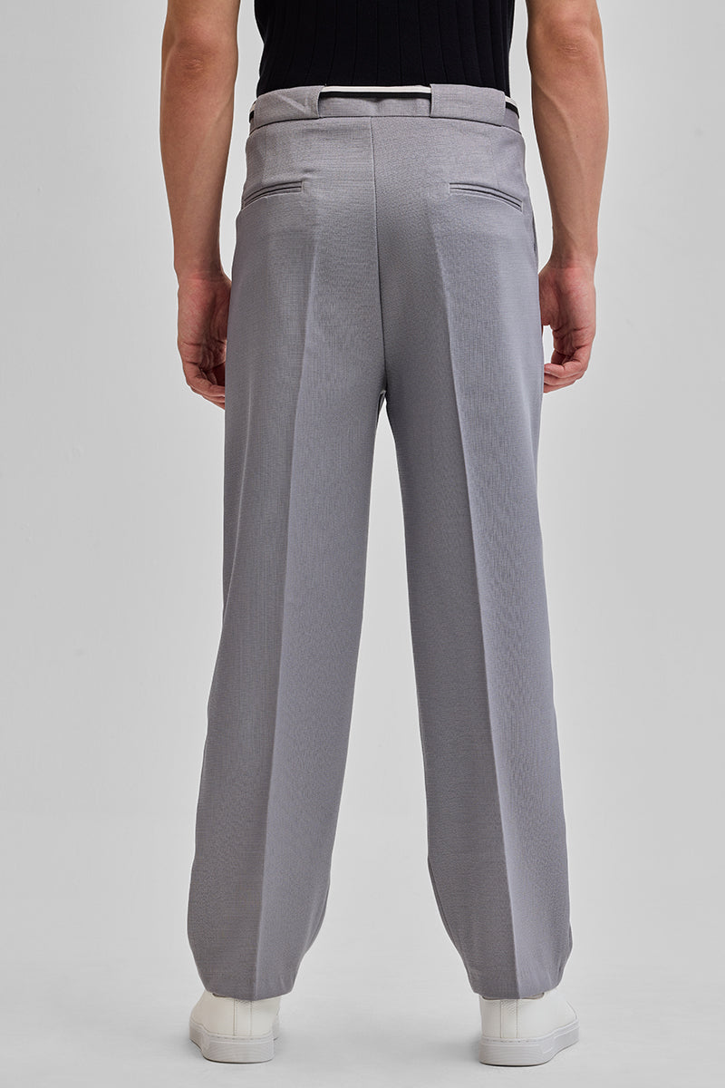 SNITCH Grey Textured Korean Trousers - view 7