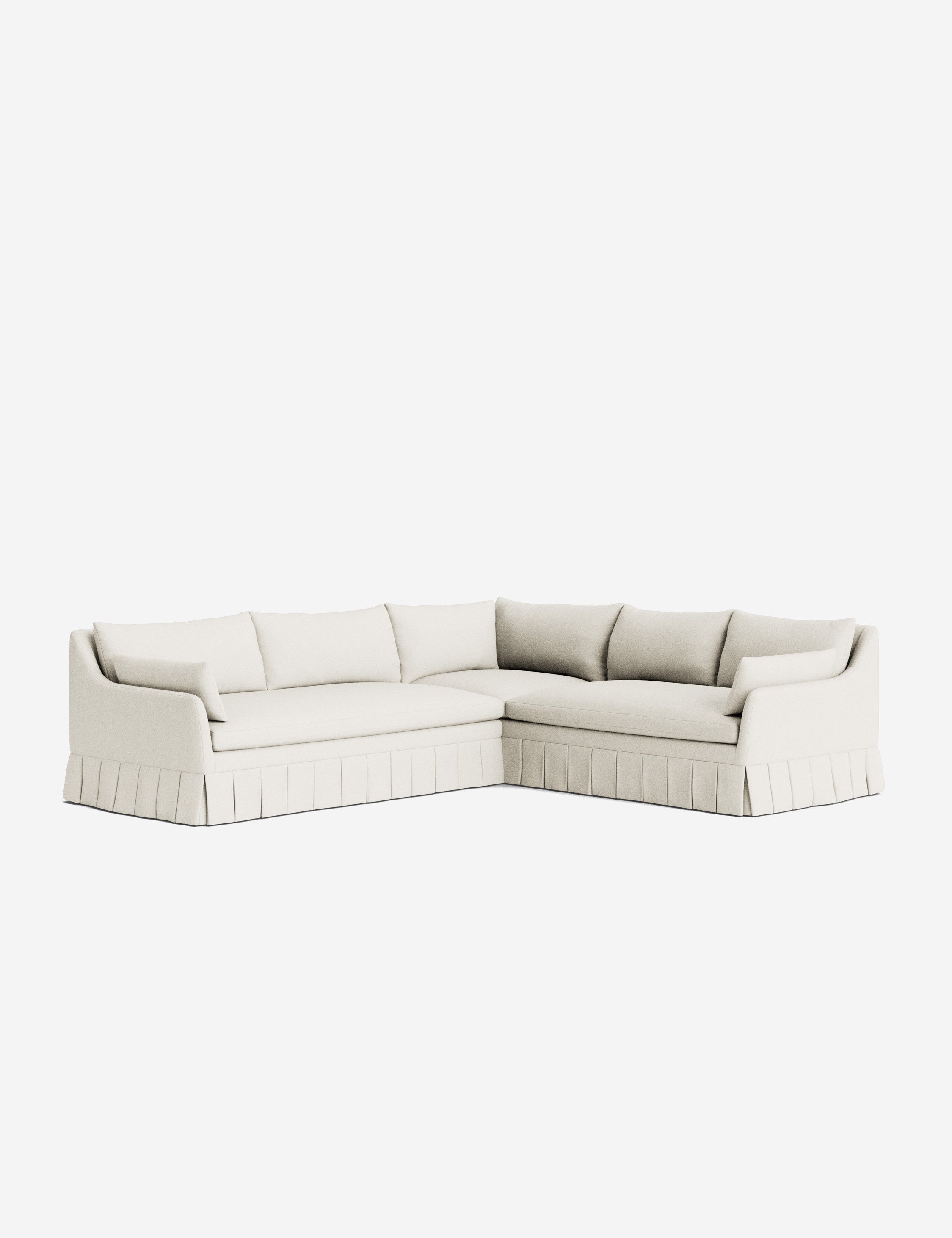 Lulu and Georgia Portola Luxe Depth Pleated Corner Sectional Sofa - view 70