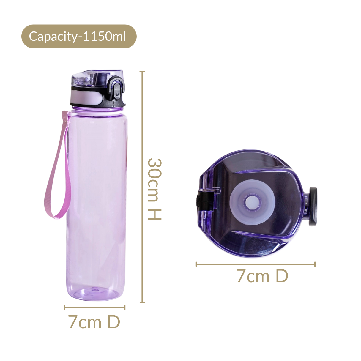 Nestasia Aqualite Travel Water Bottles Set Of 2 Lavender Blush 1150ml - view 4