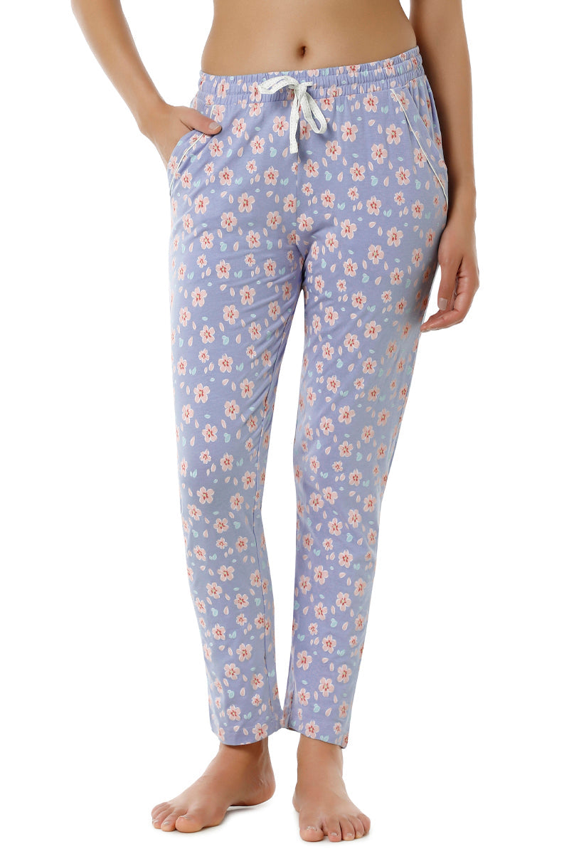 Amante Full Length PJ Bottom - Brunnera Blue Floral Print