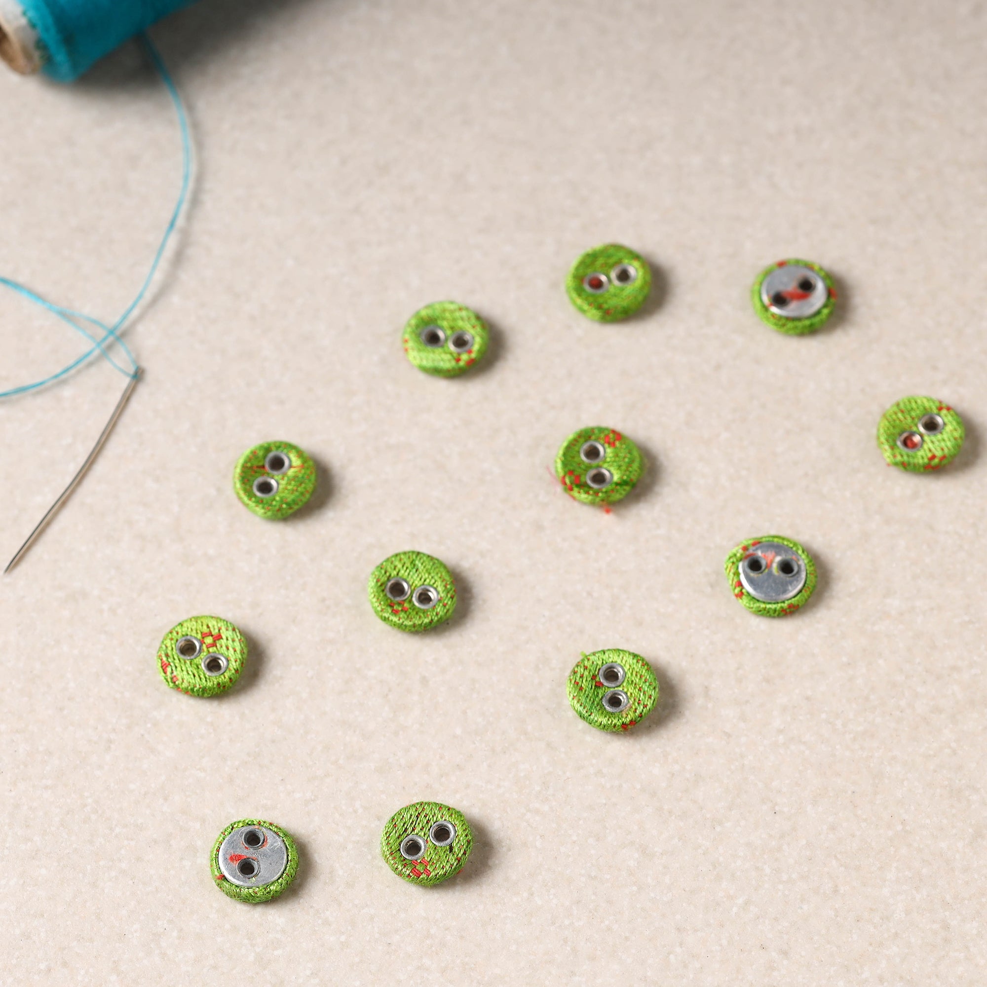 BUTTON BAAZ 1cm Buttonbaaz Handmade Button Small (Set of 12) 35
