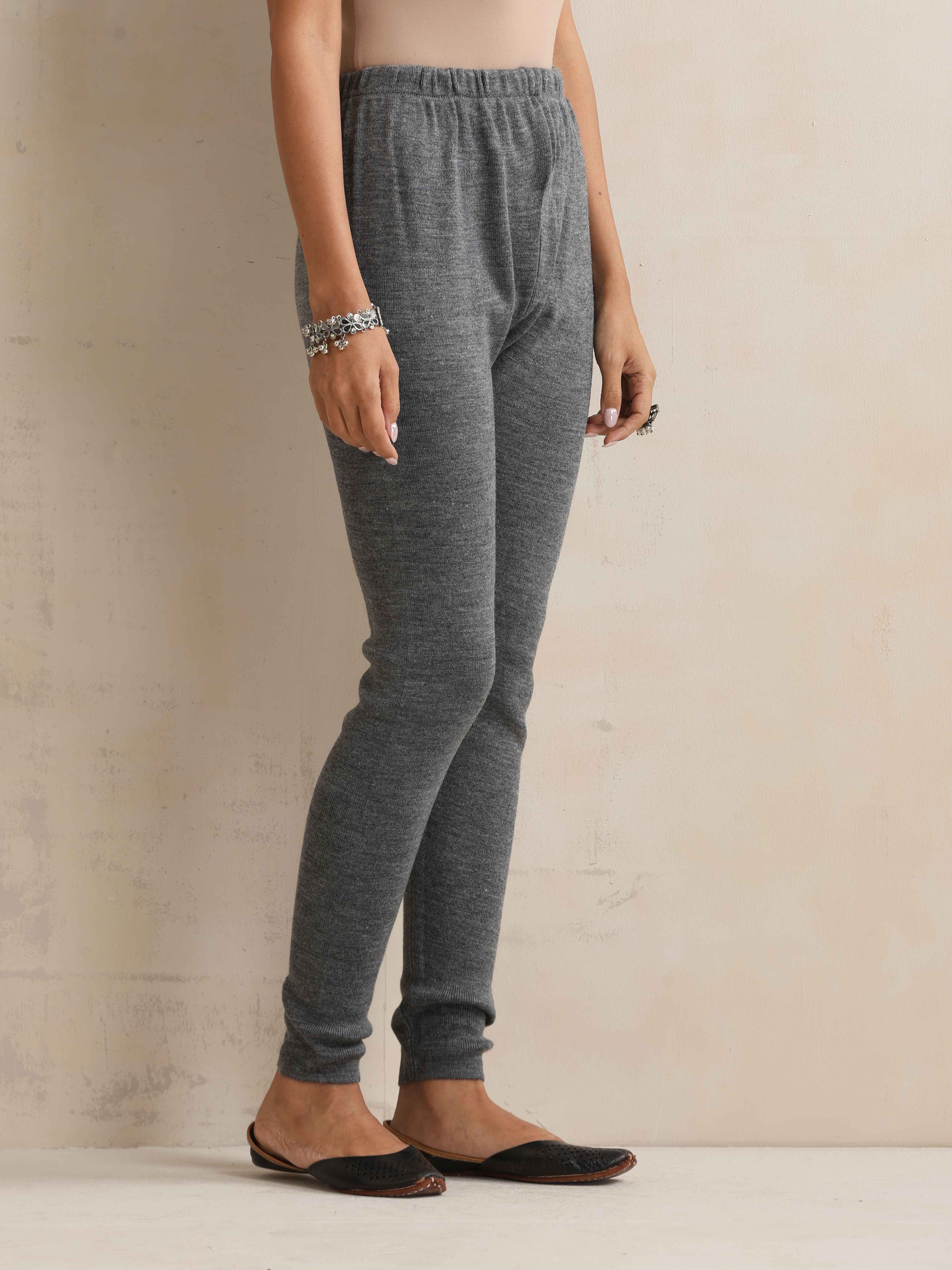 trueBrowns Grey Woollen Leggings - view 3