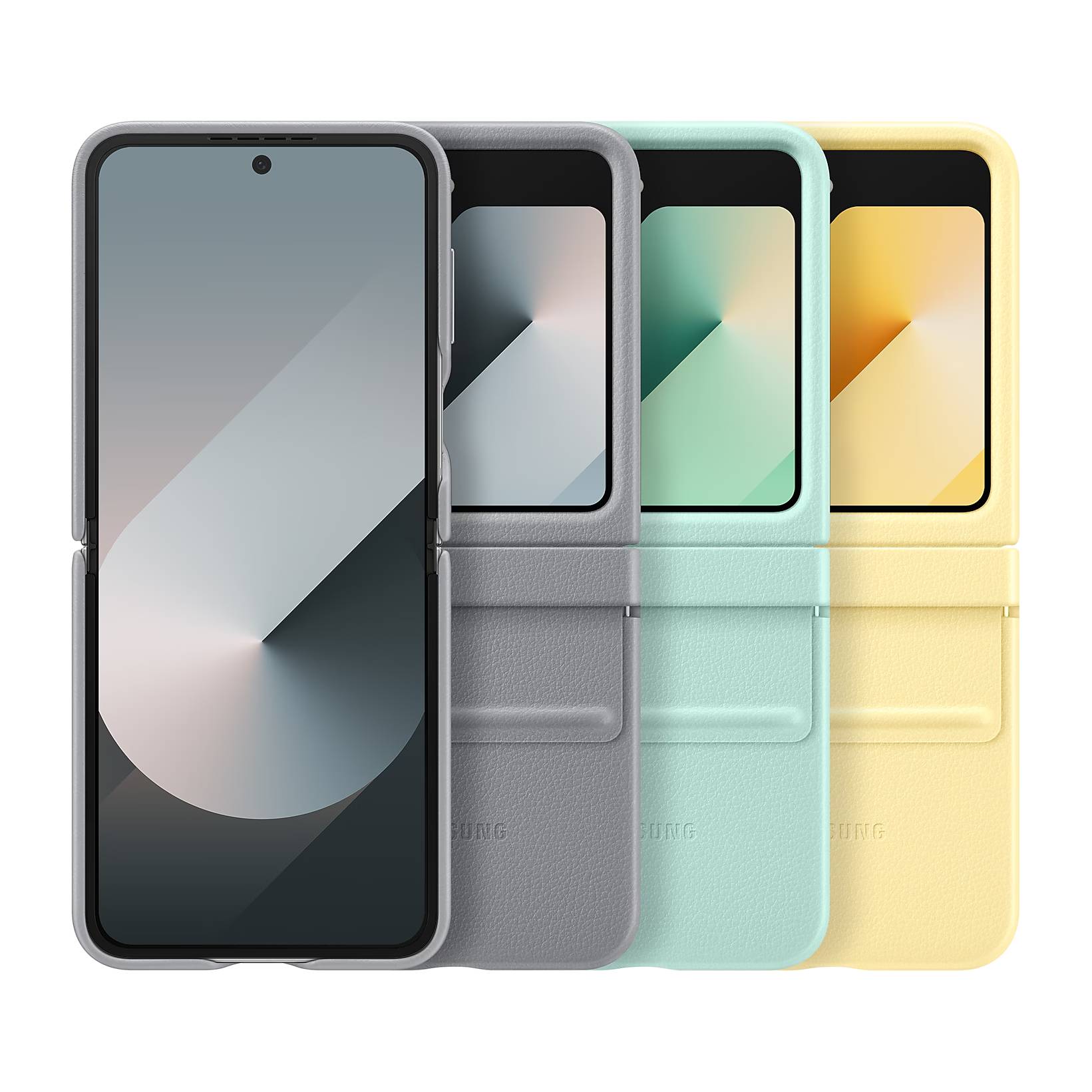Million Cases Galaxy Z Flip Series Faux Leather Folding Case