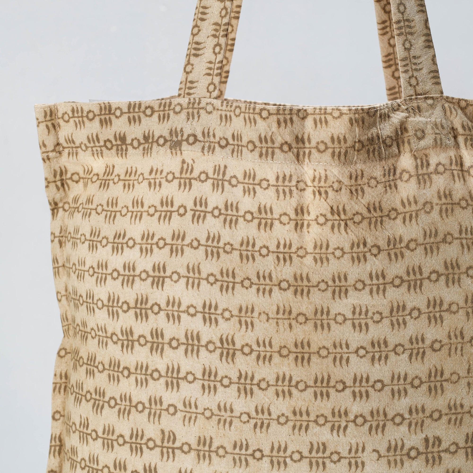 PITCHUKA SRINIVAS KALAMKARI PEDANA Beige - Pedana Kalamkari Block Printed Cotton Shopping Bag - view 2