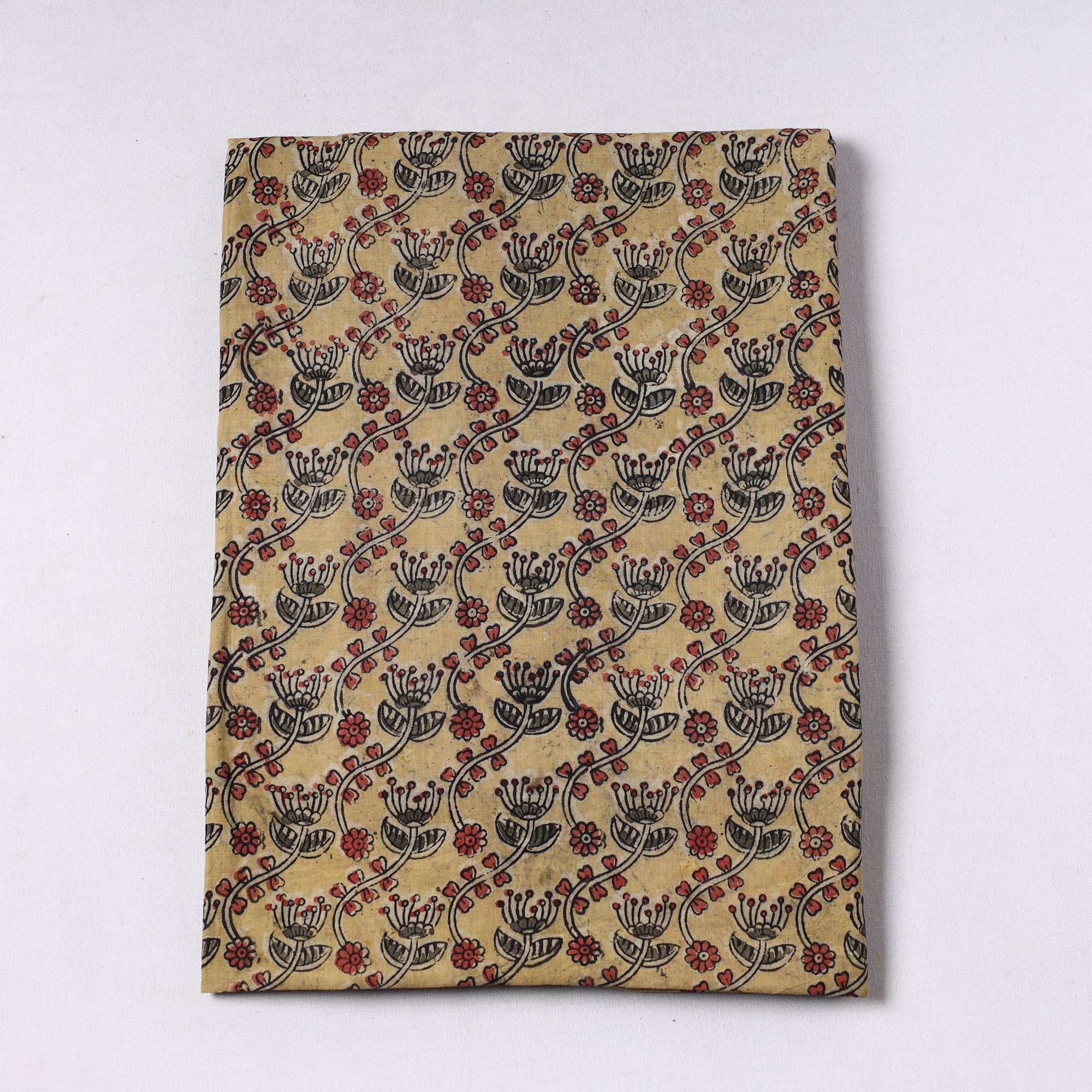 VENKATA BHANU KALAMKARI PEDANA Beige - Pedana Kalamkari Block Printed Cotton Precut Fabric 20