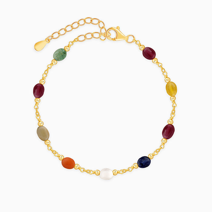 GIVA Jewellery Golden Vivara Beaded Bracelet