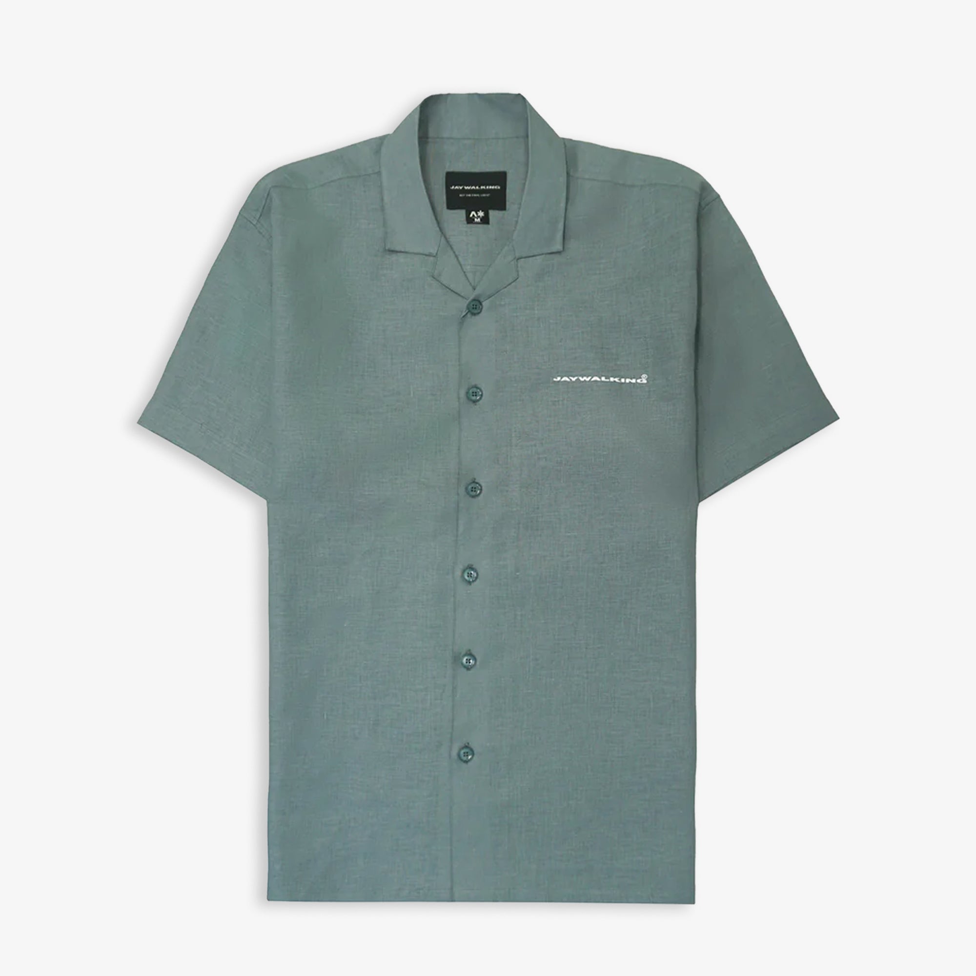 Jaywalking | Beige Linen Shirt { Sage