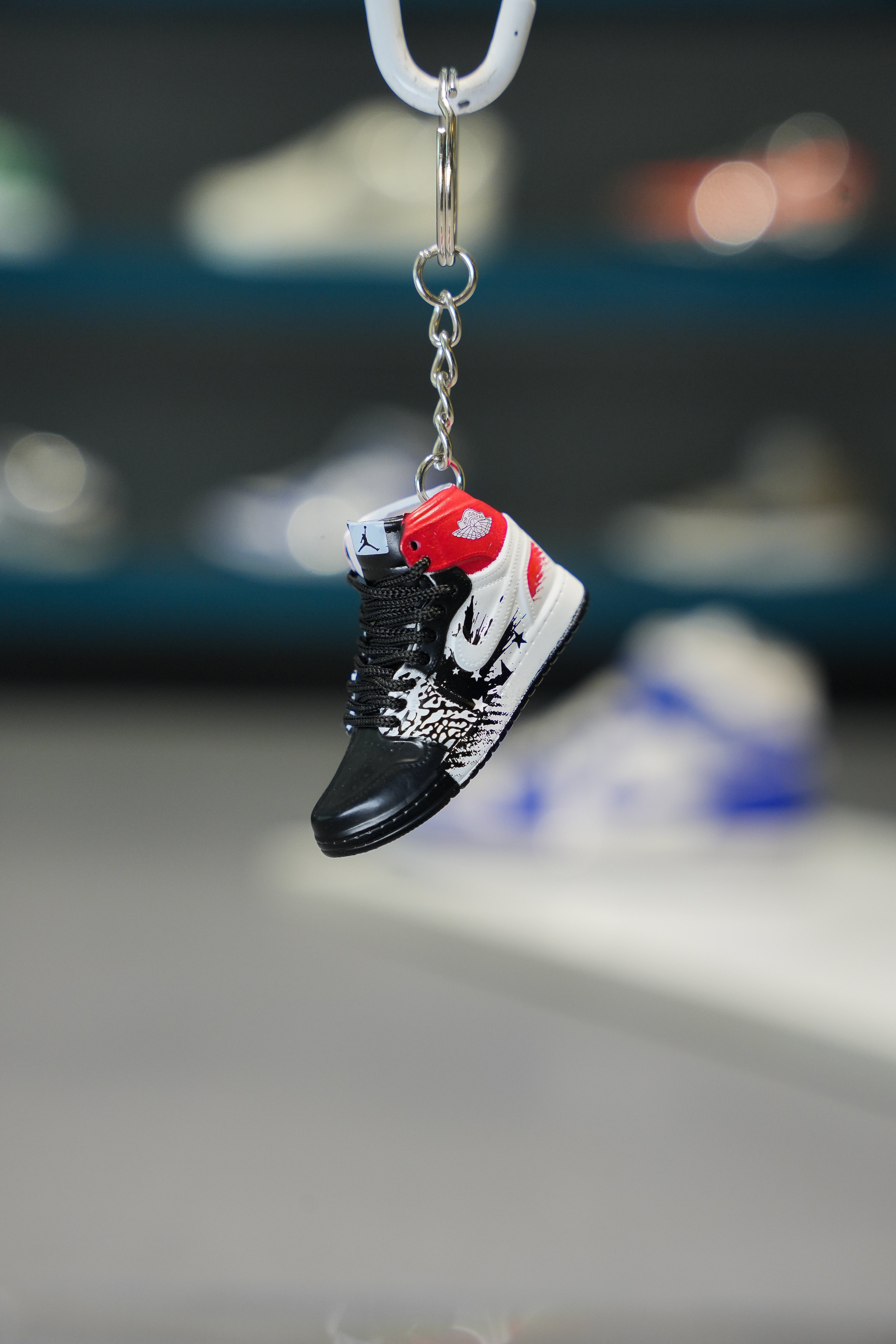 Kicks Machine 3D Sneaker Keychain Nike AJ1 Black Custom