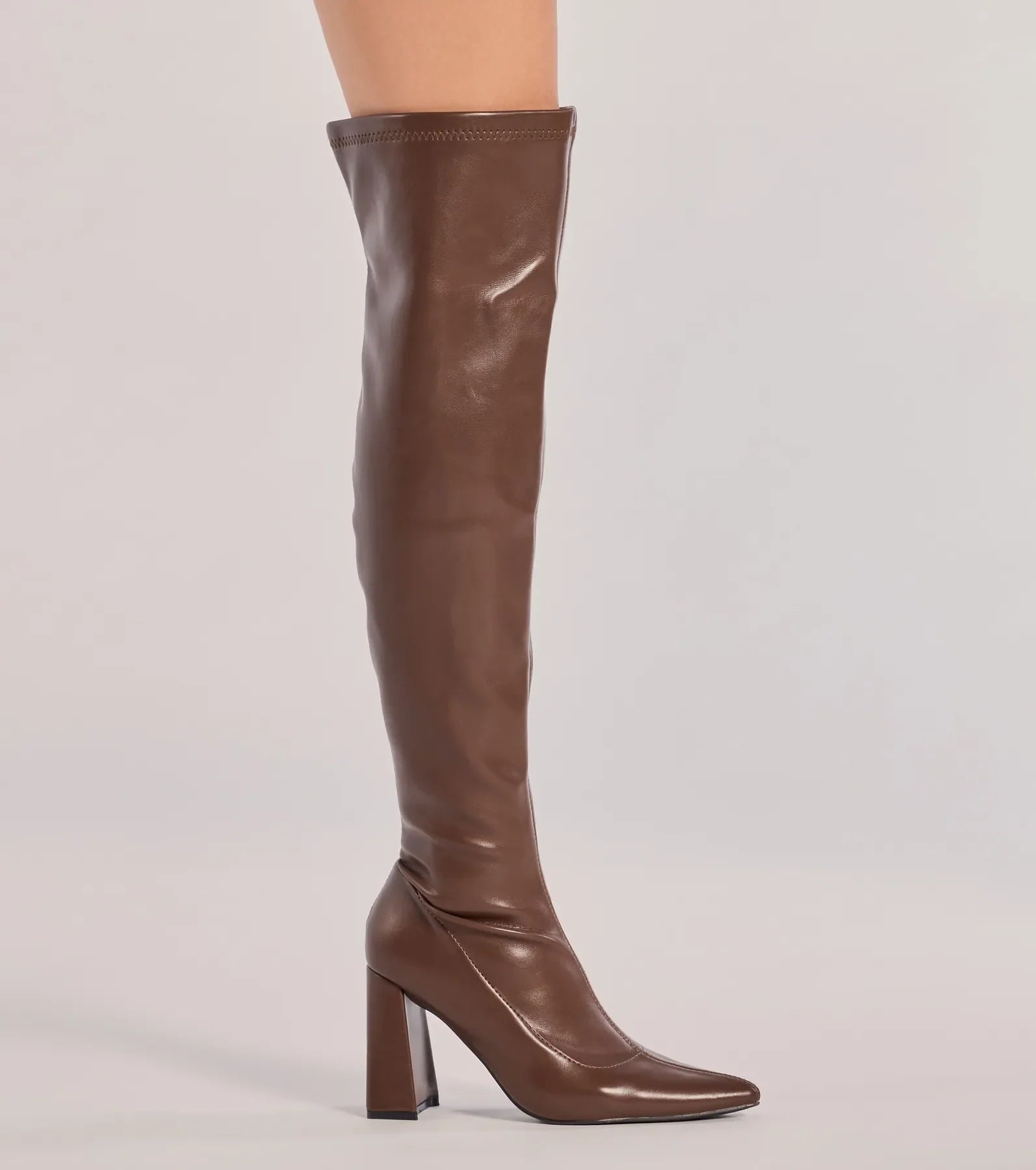 Windsor Chic Unlocked Over-The-Knee Block Heel Boots - view 7
