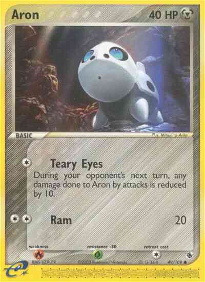 Common ex1-49 reverse – Pokémon Aron - 49/109 - Common [ex1-49] [Reverse Holo]