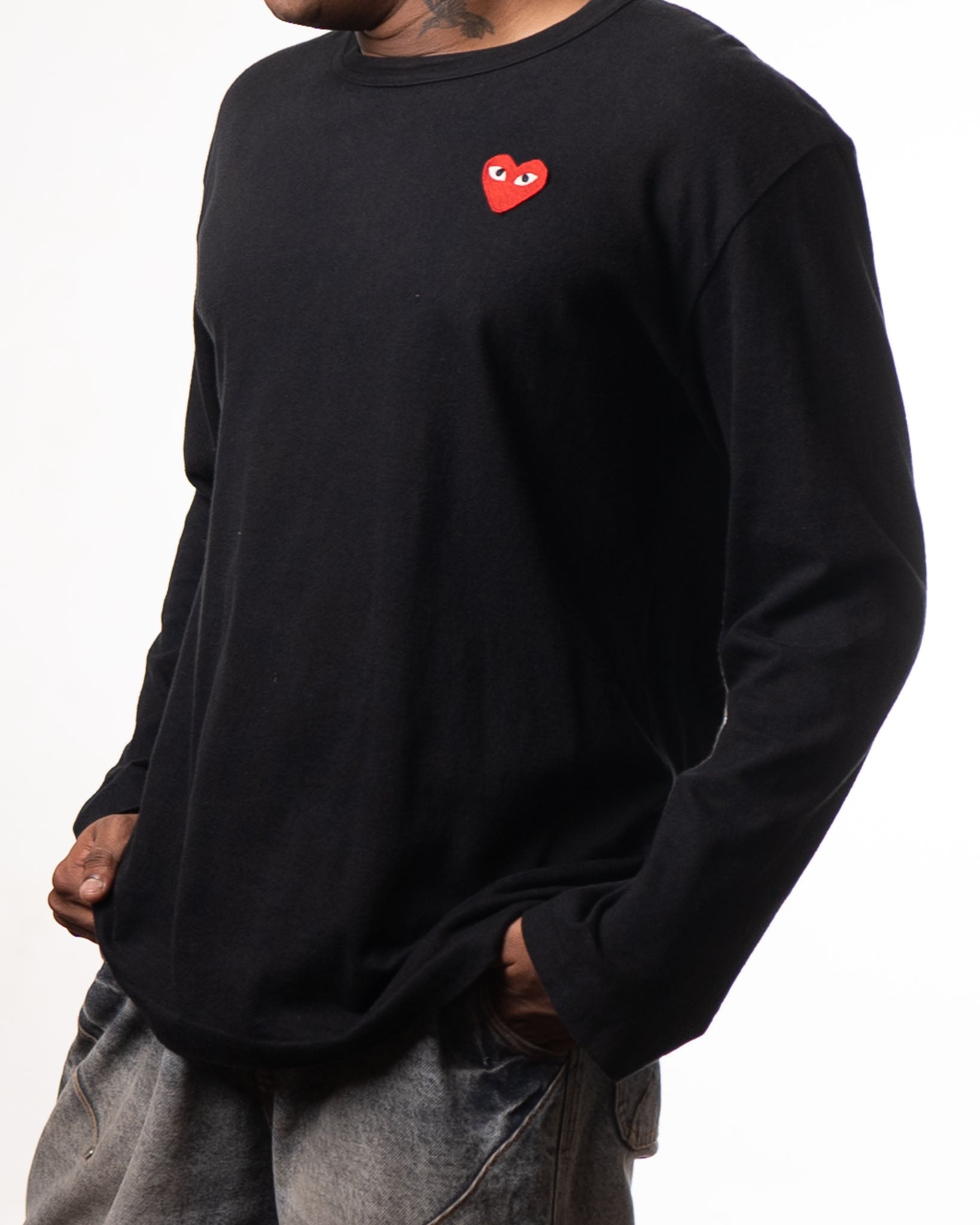COMME DES GARCONS Play Heart Applique Tshirt - view 2
