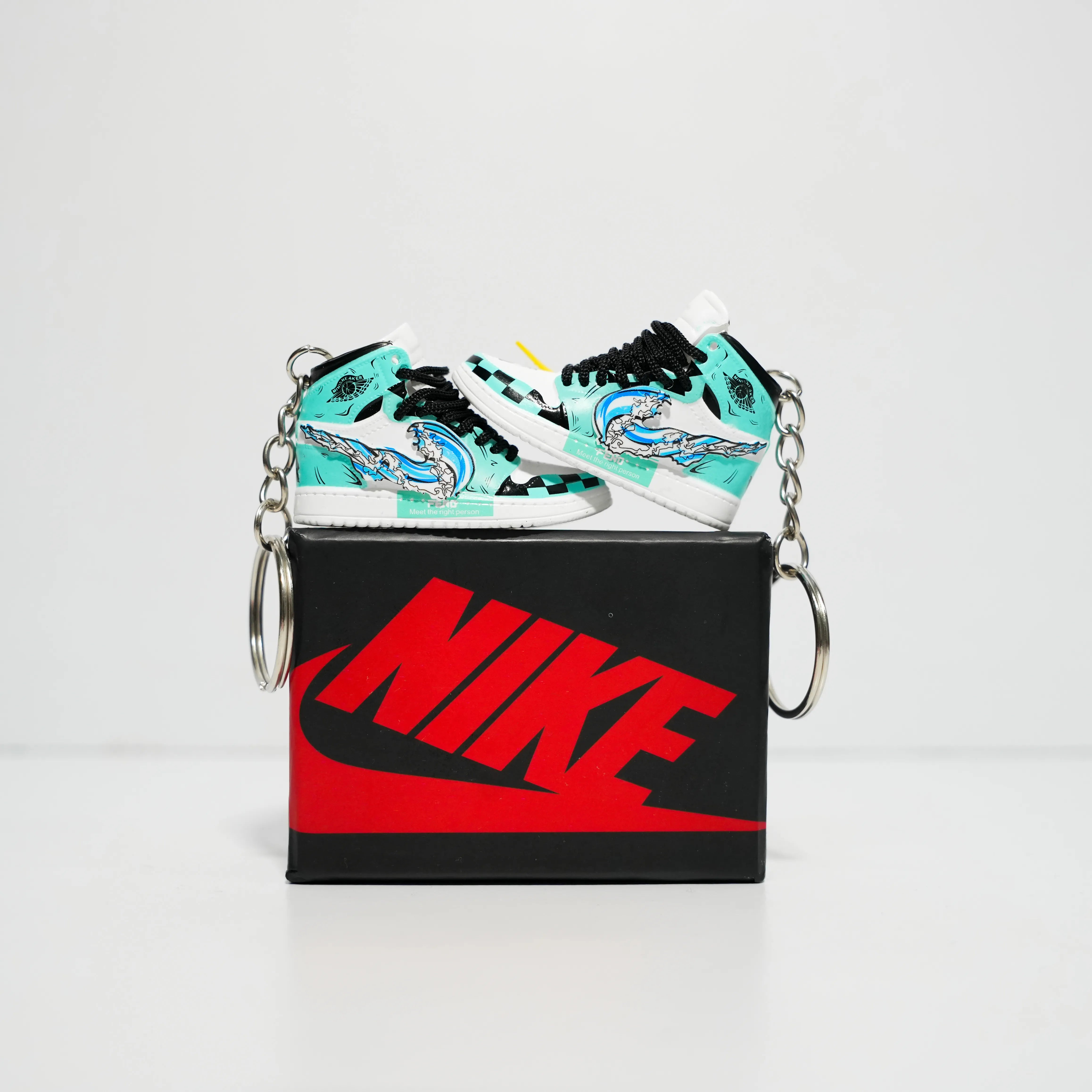 Kicks Machine 3D Sneaker Keychain With Box - Demon Slayer Tanjiro Inspired