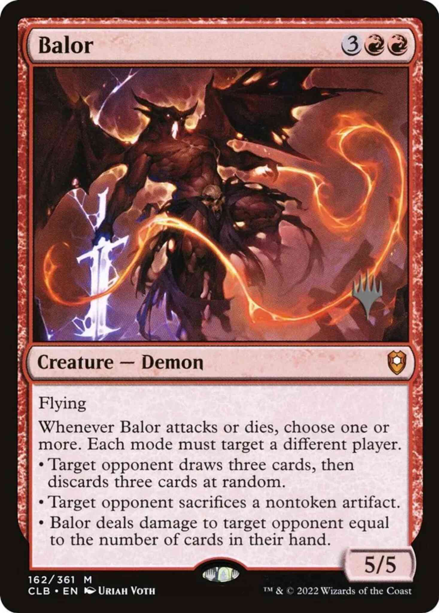 Balor 162p promo – Magic Balor [162p] [Promo Pack] [Commander Legends: Battle for Baldur's Gate: Promos] [Non-Foil]