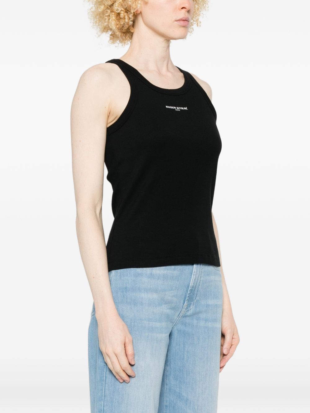 Maison Kitsuné Maison Kitsuné Logo cotton tank top - view 3