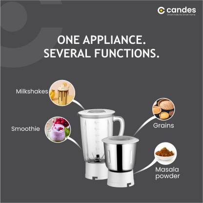 Candes Punch 550 Juicer Mixer Grinder (2 Jars, White, Grey) - view 4