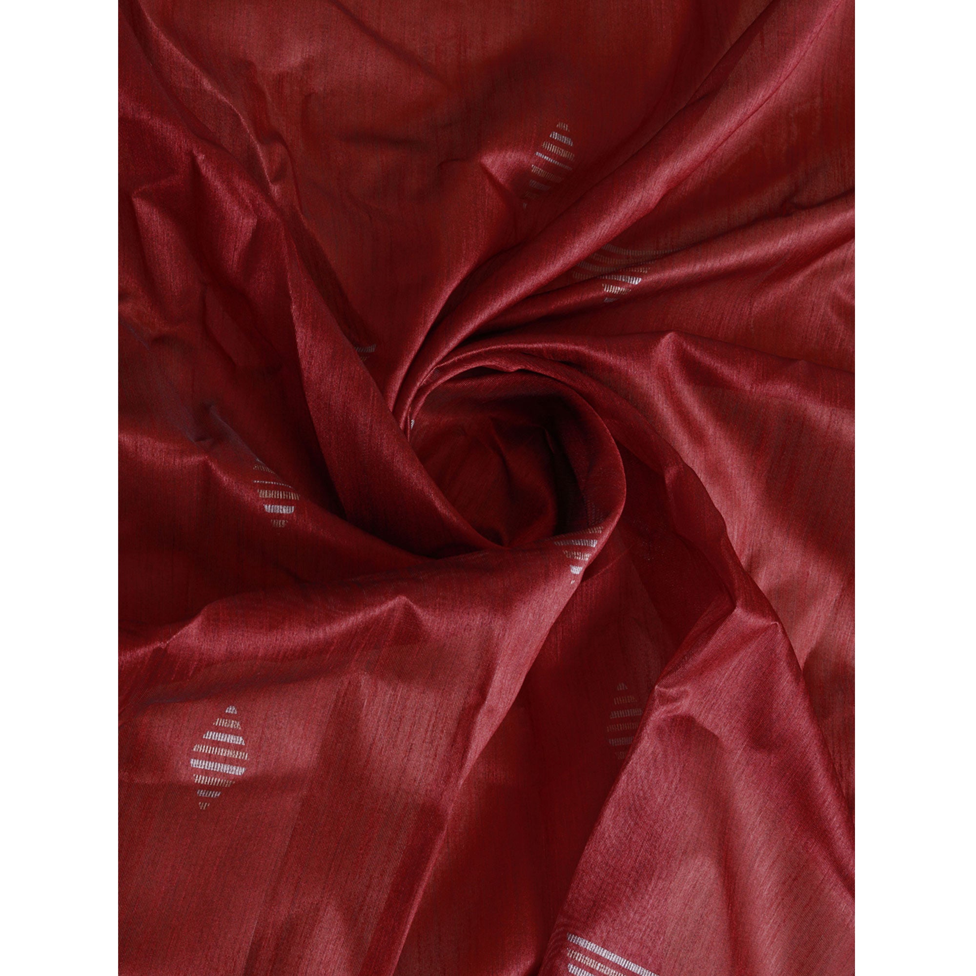 Peachmode Maroon Digital Printed Bhagalpuri Silk Saree With Tassels - view 9