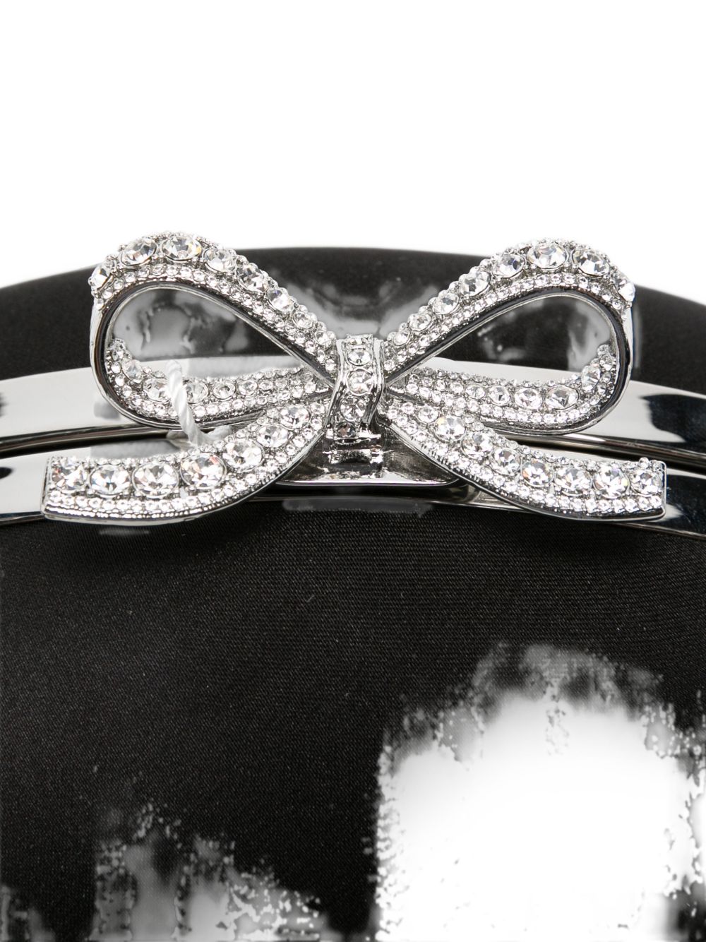 Self-Portrait Bow Crystal Oval Clutch - view 5