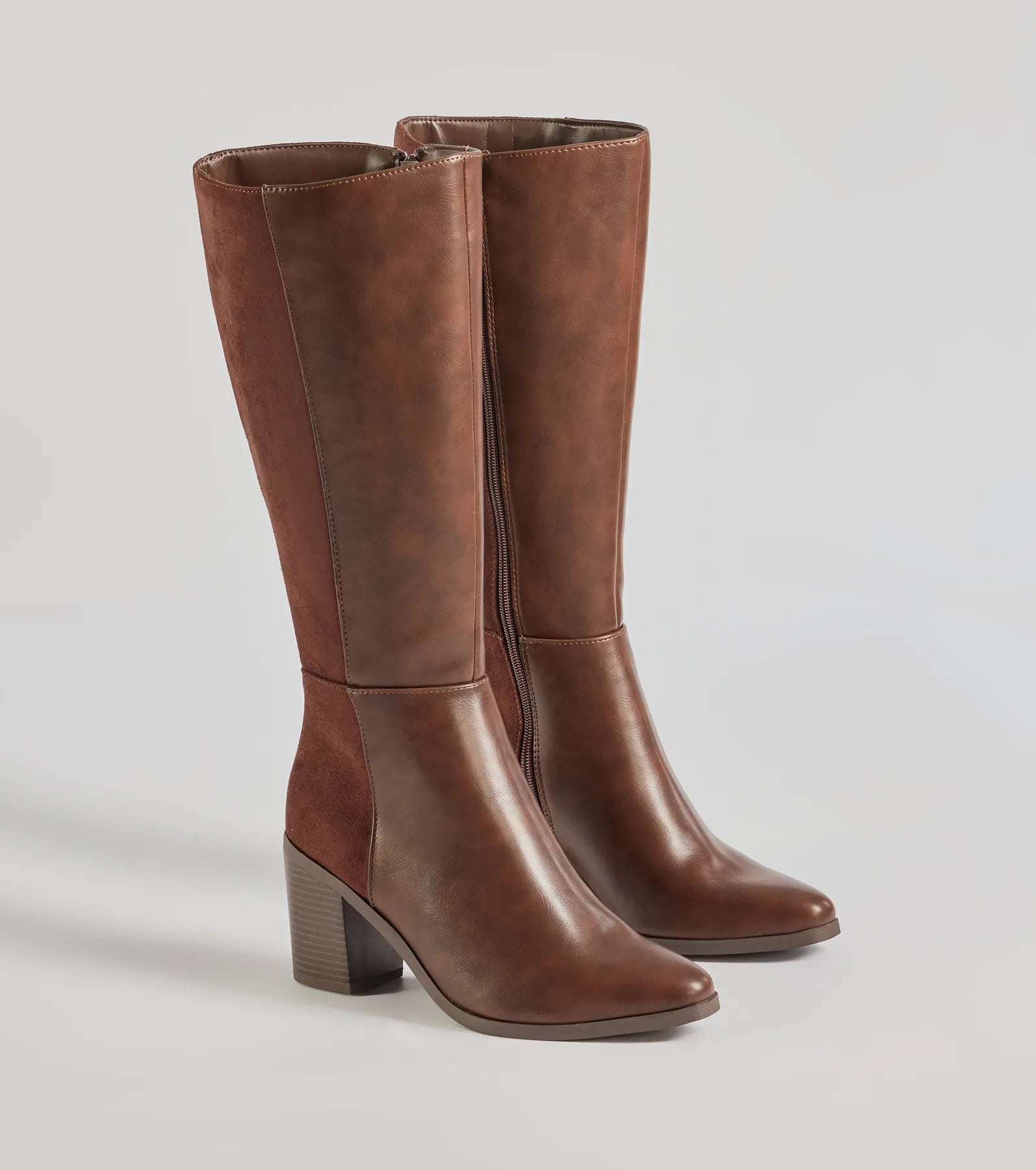 Windsor Slay The Scene Under-The-Knee Block Heel Boots