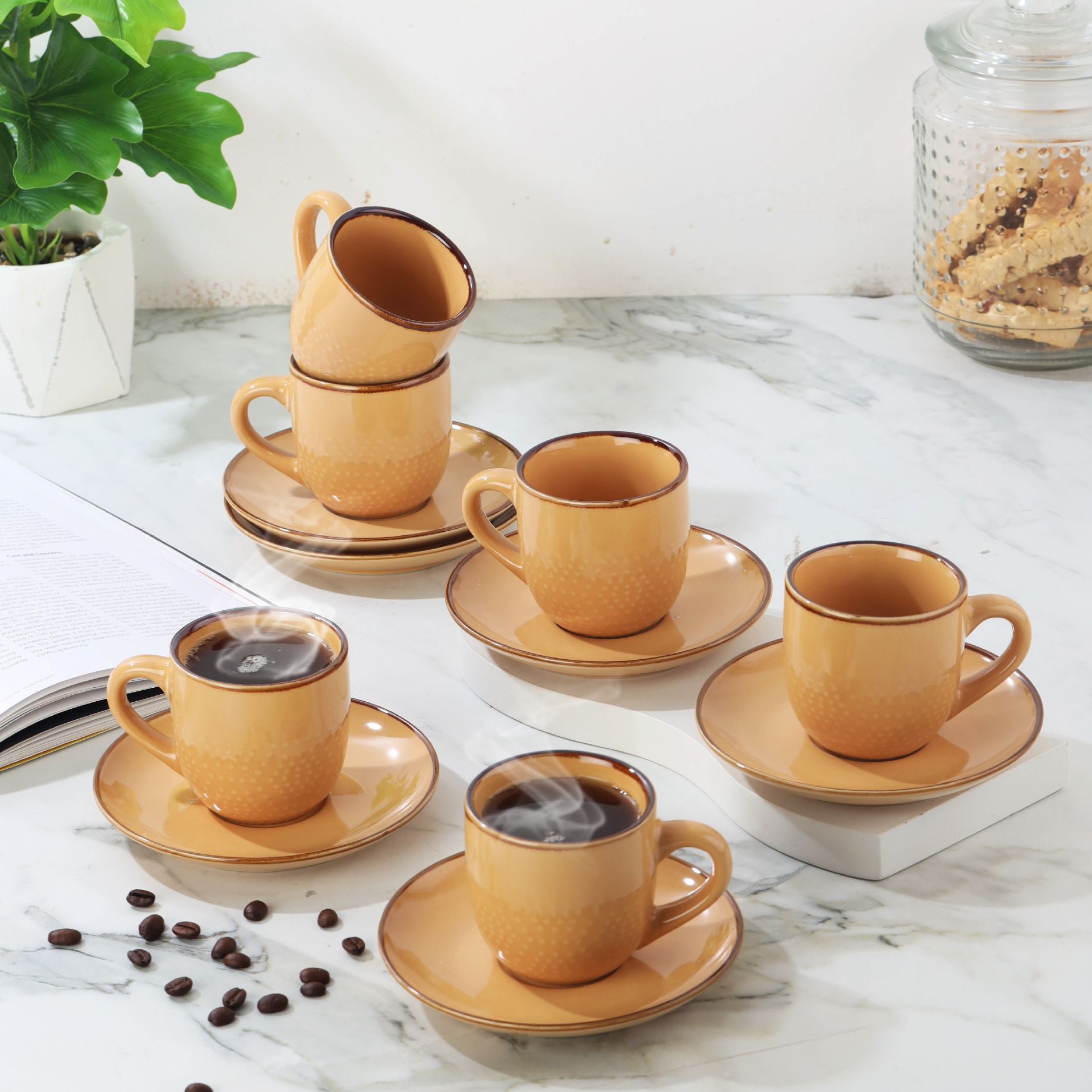 Cello Hampshire 6 Pieces Ceramic Cup & Saucer - view 3