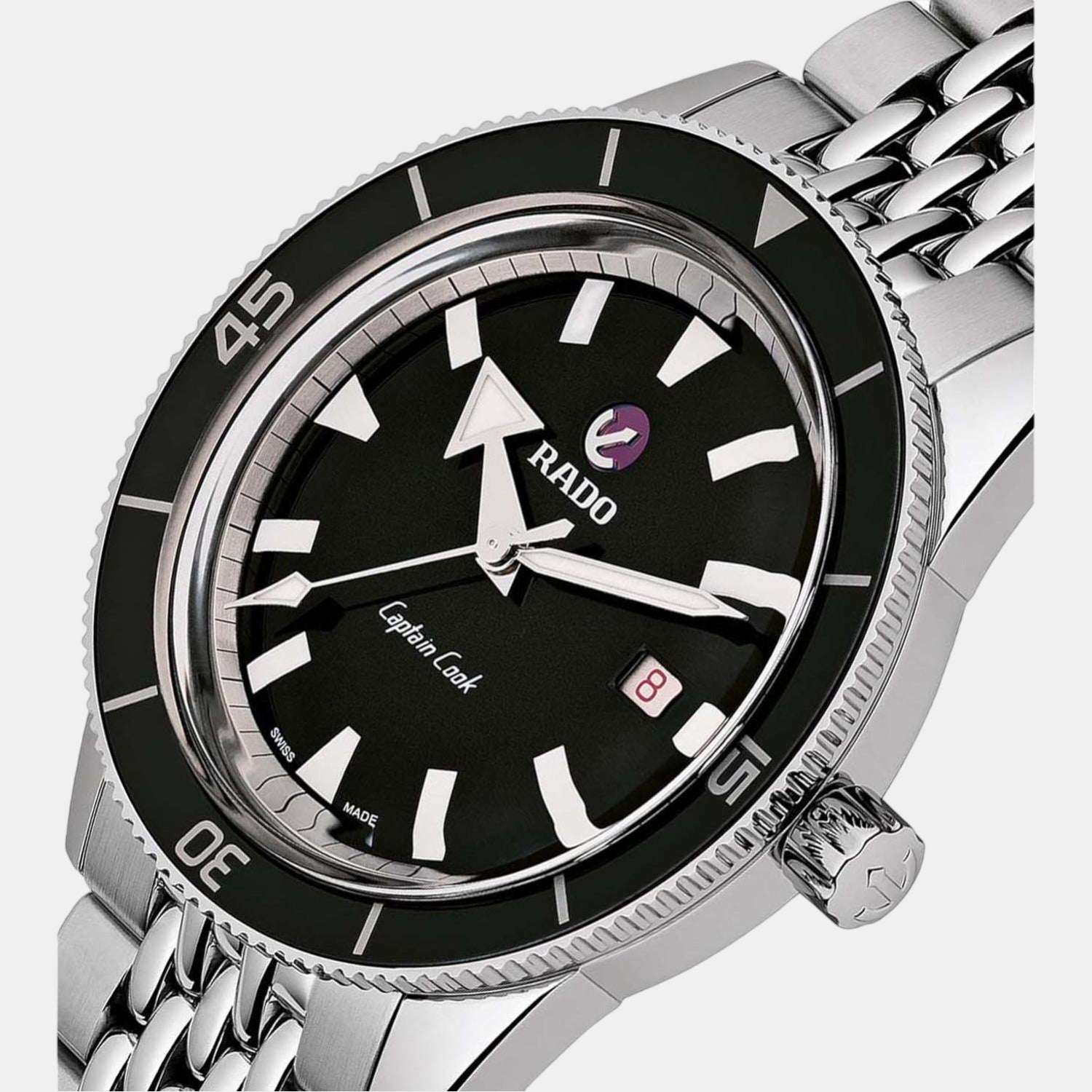 Rado Captain Cook Men Automatic Black Dial Analog Stainless Steel Watch R32505153 - view 2