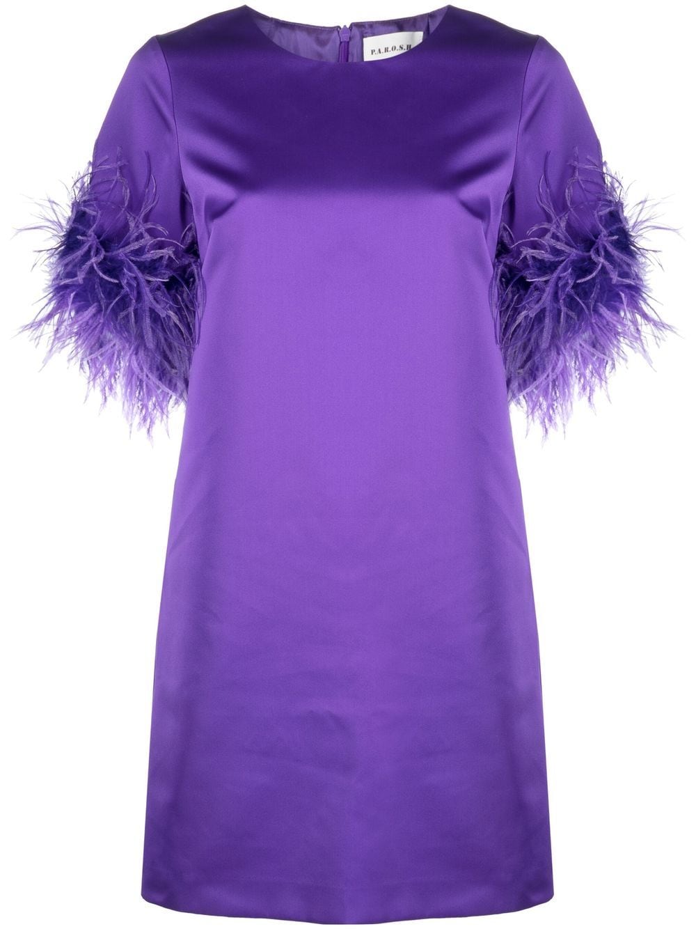 P.A.R.O.S.H. Feathered mini dress