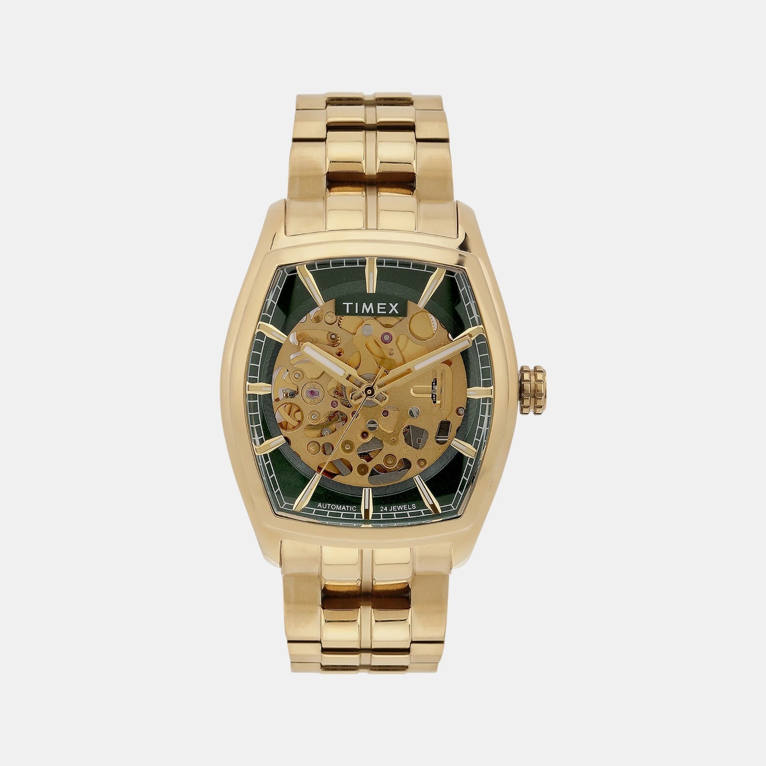 Timex Fashion Men Automatic Green Dial Analog Stainless Steel Watch TWEG25902