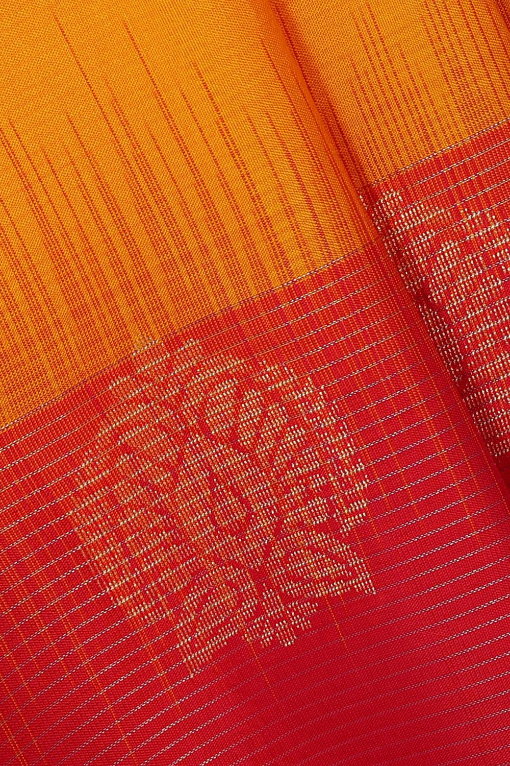 Kalanjali Haldi Yellow Silk Saree – Women's - view 2