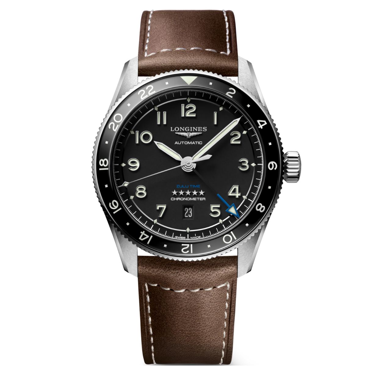 Longines Spirit Zulu Time Black Matt Dial Men 42mm - view 4