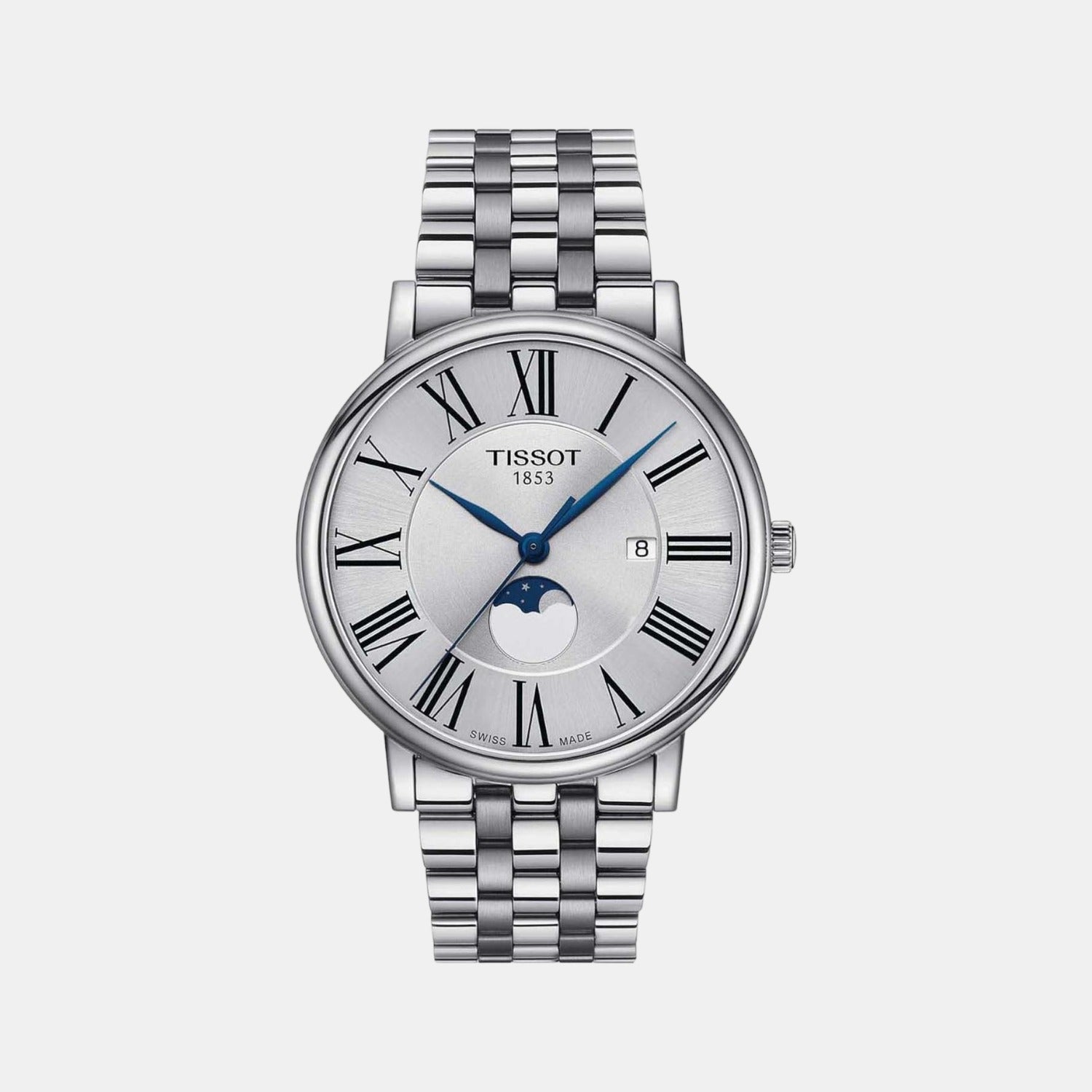 Tissot Carson Men Quartz Silver Dial Analog Stainless Steel Watch T1224231103300