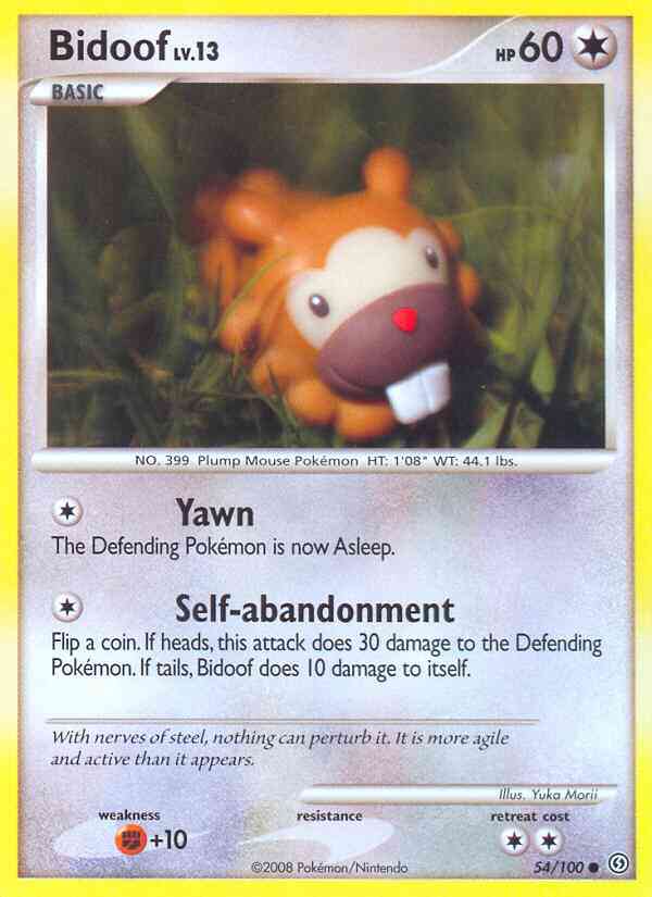 Common dp7-54 reverse – Pokémon Bidoof - 54/100 - Common [dp7-54] [Reverse Holo]