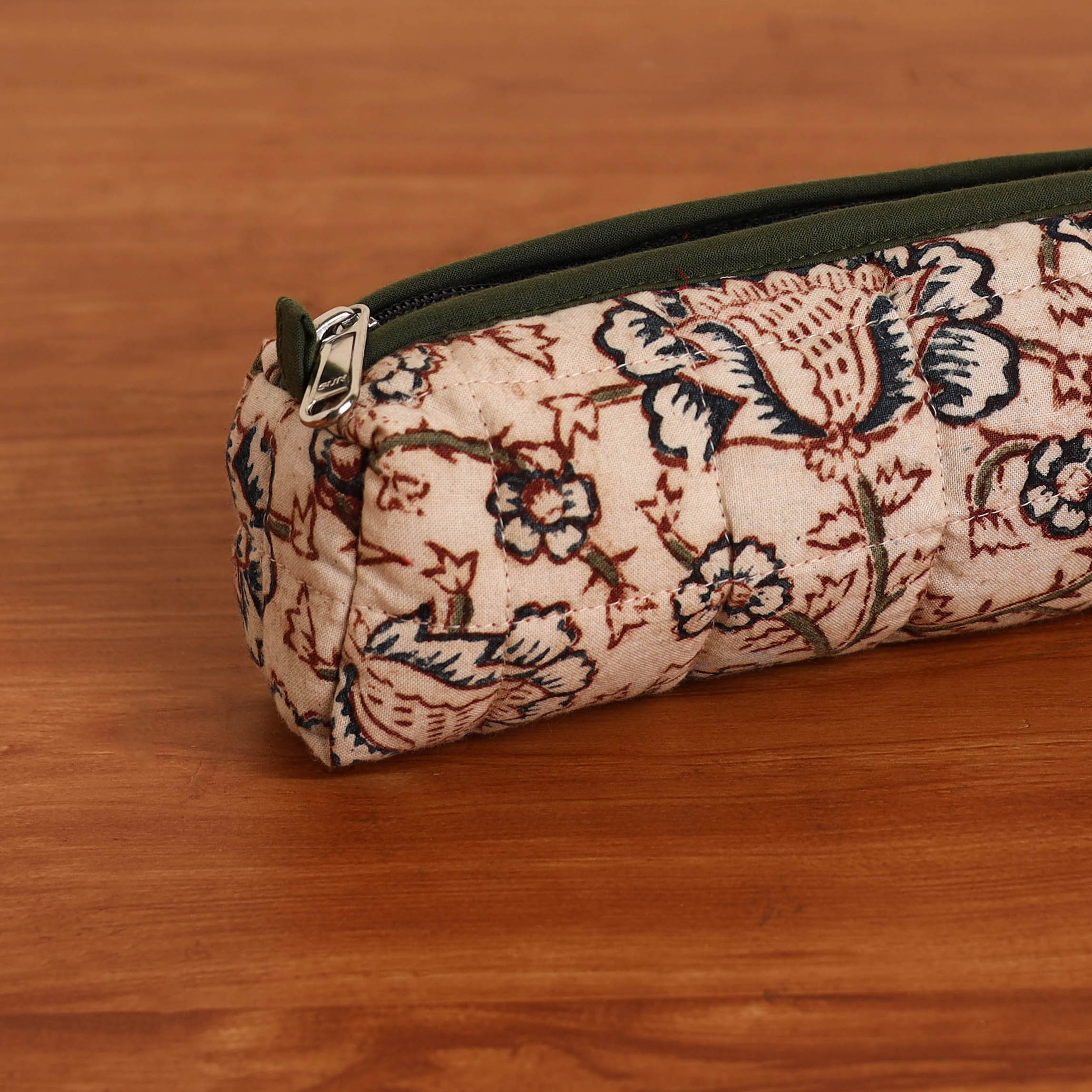NOORI BAZAR Beige - Handmade Quilted Cotton Pencil Pouch 20 - view 2