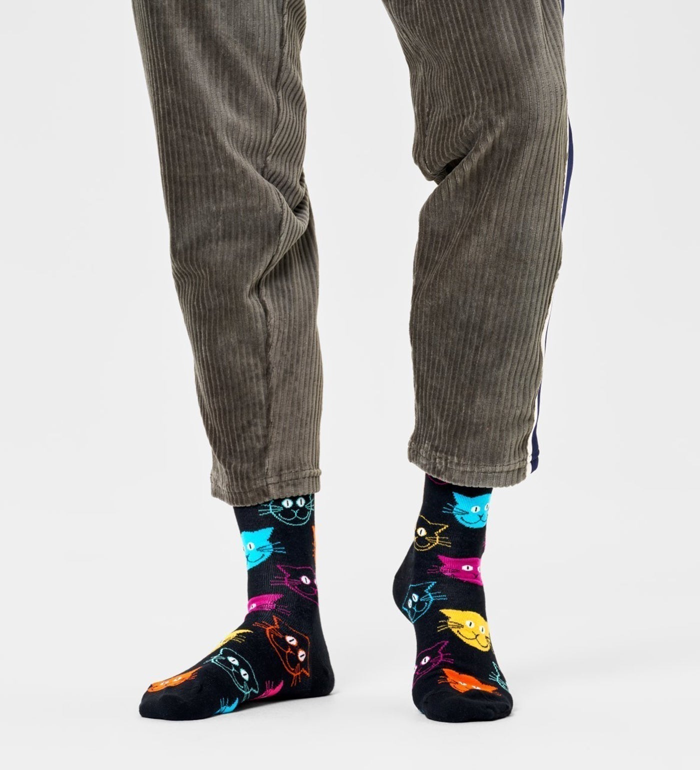 Happy Socks Unisex Cat Crew Length Socks for Women and Men - view 2