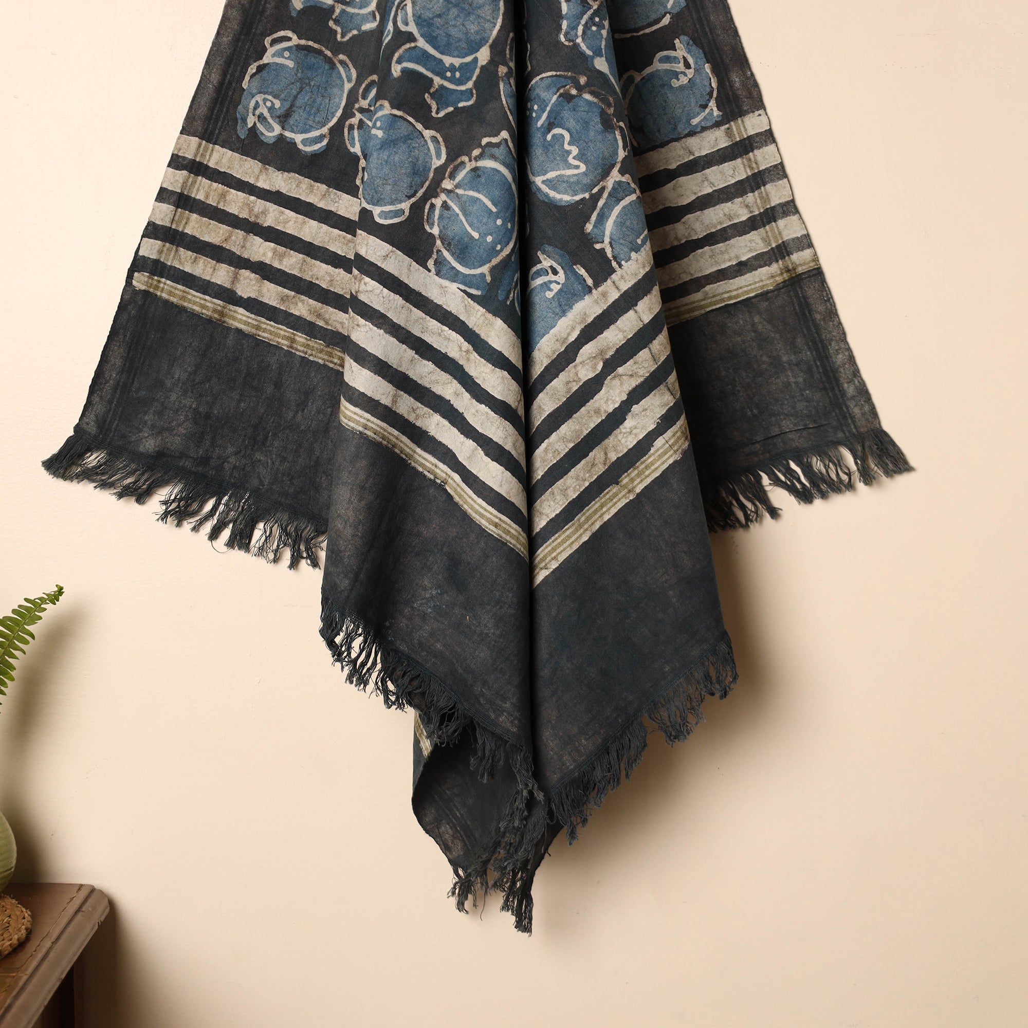 BINDAAS UNLIMITED Black - Handloom Block Printed Cotton Bindaas Towel 08 - view 2