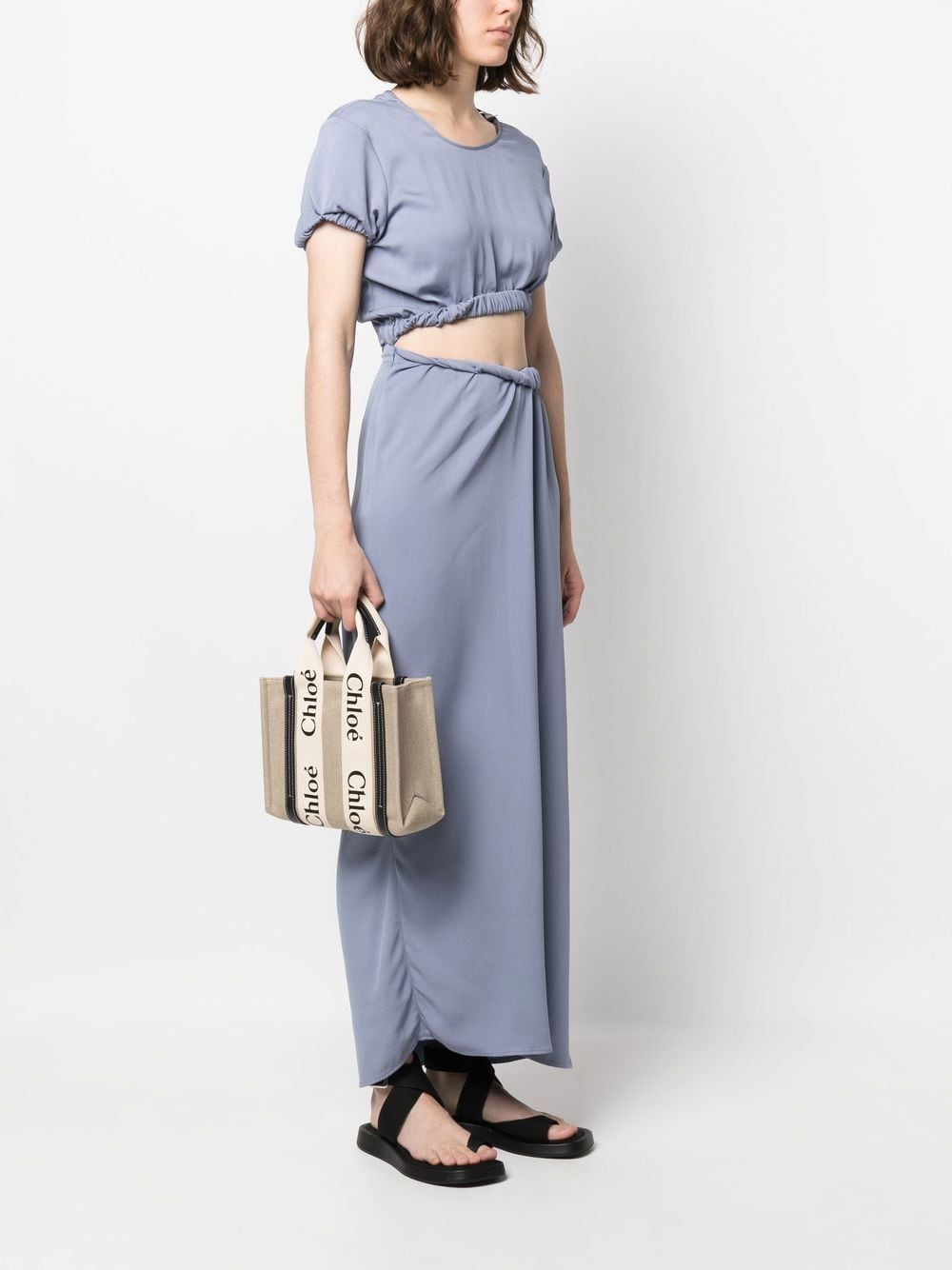 Chloé Chloe Woody Small Linen Tote Bag - view 2