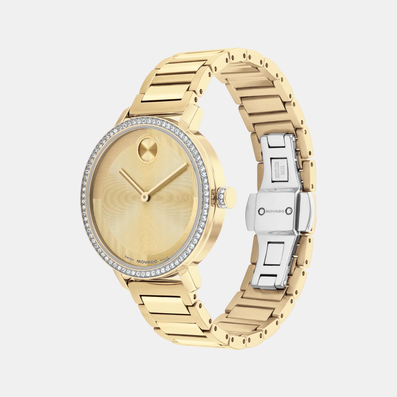 Movado Bold Women Quartz Light Gold Dial Analog Stainless Steel Watch 3601225 - view 2