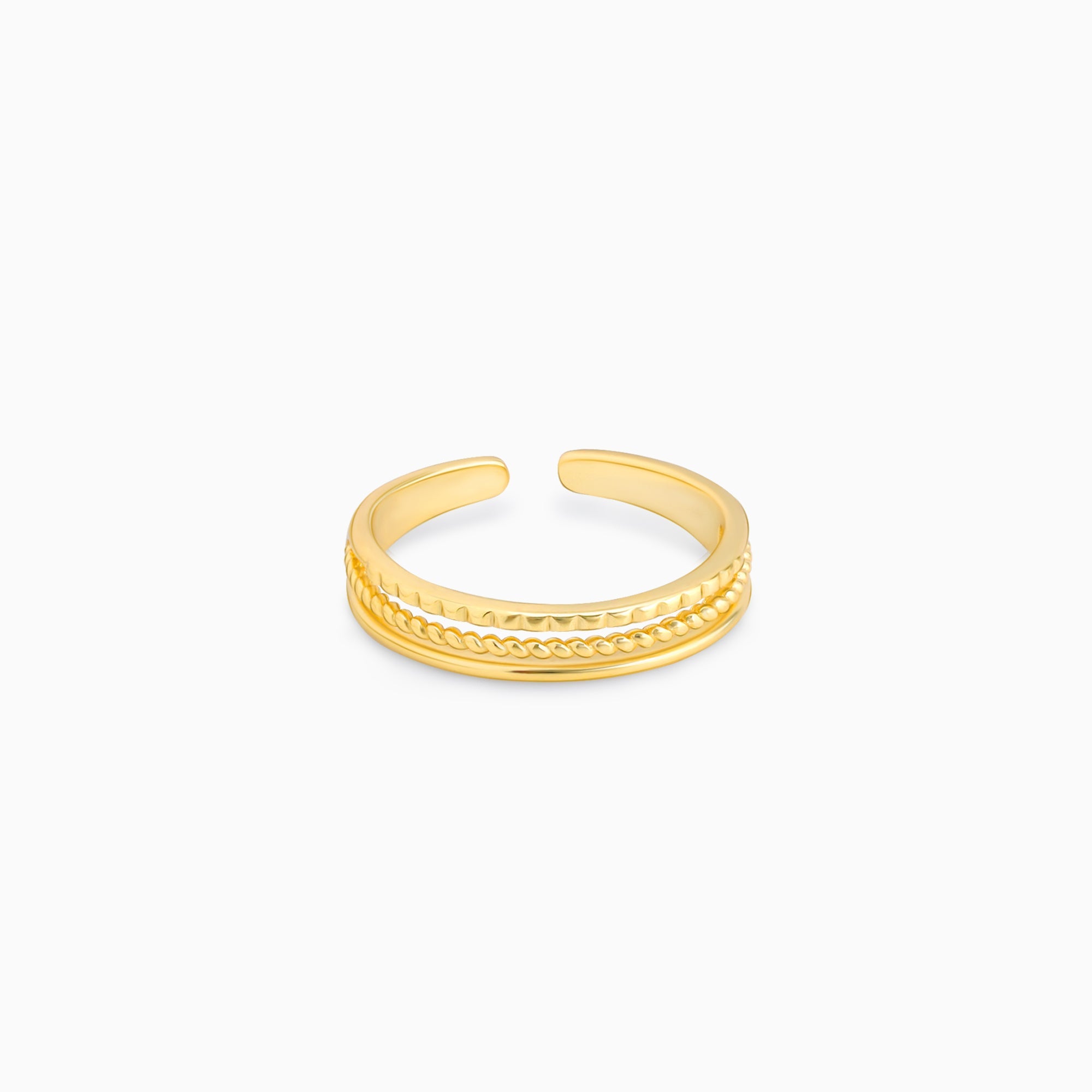 GIVA Jewellery Golden Simplistic Angelic Ring