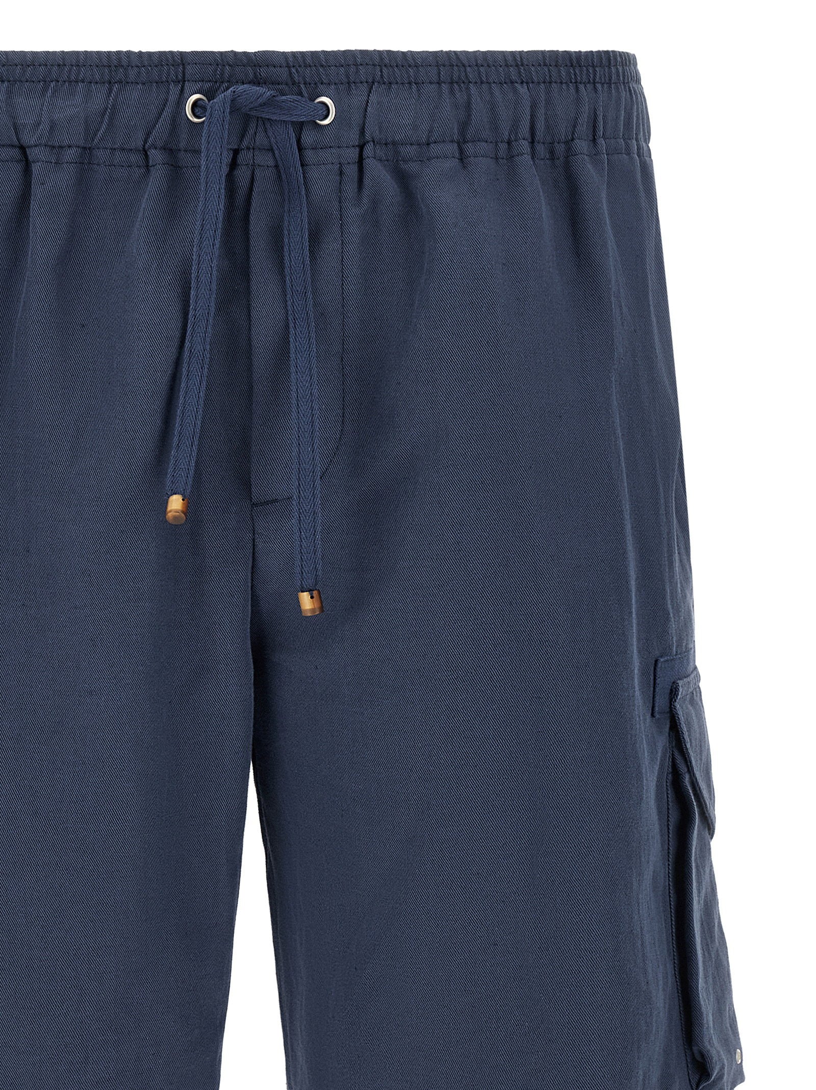 Brunello Cucinelli Cargo Bermuda Shorts – 56% linen, 44% cotton - view 3