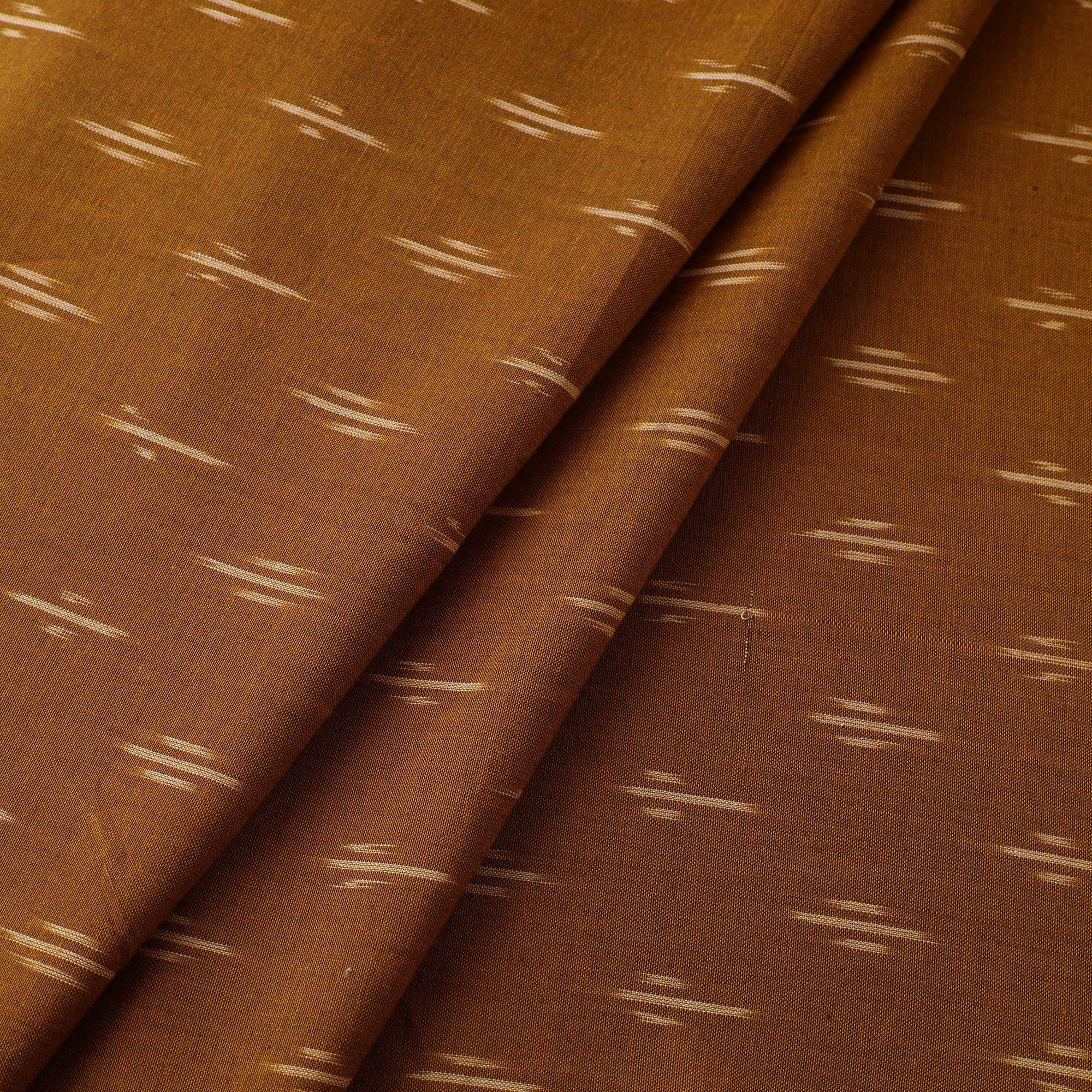 IKAT WEAVES BY EDEM CHANDANA Brown - Pure Cotton Pochampally Ikat Fabric 14 - view 2