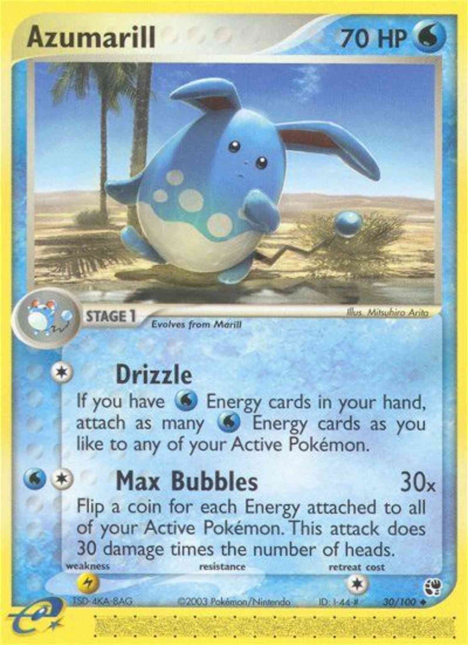 Uncommon ex2-30 non-holo – Pokémon Azumarill - 30/100 - Uncommon [ex2-30] [Non-Holo]