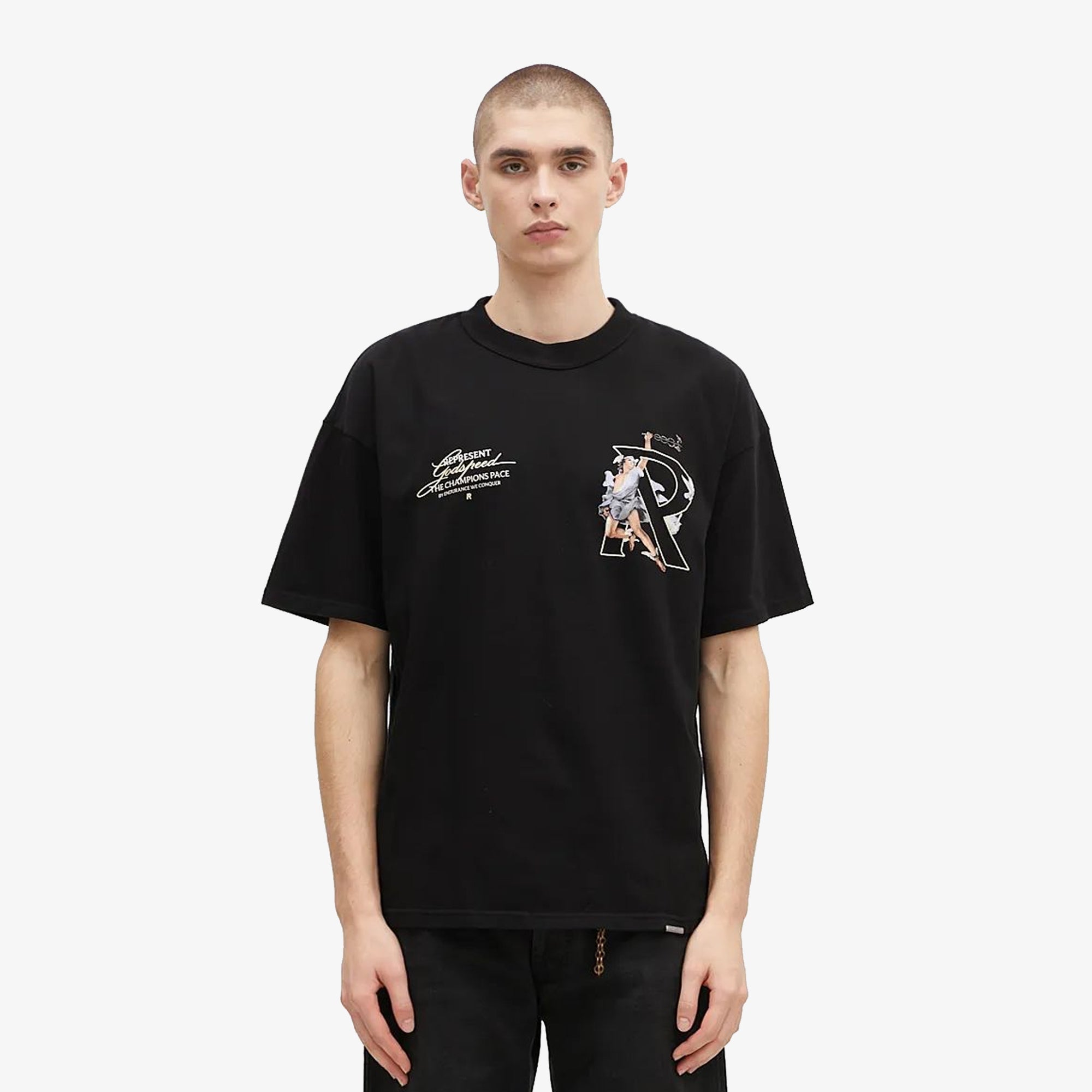 Represent | Hermes T-shirt { Jet Black