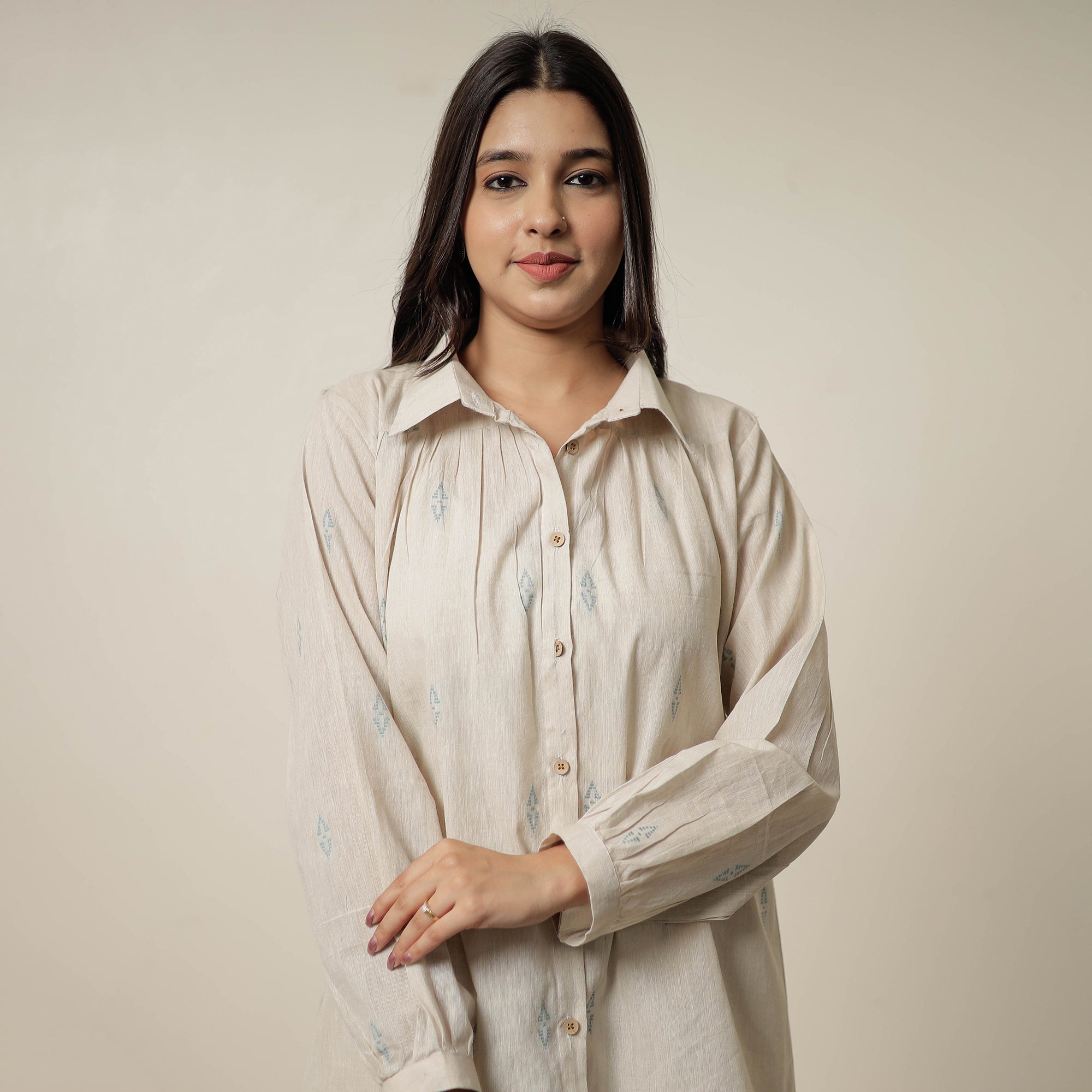 ITOKRI CASUALS Beige - Jacquard Cotton Co-Ord Set 05 - view 4